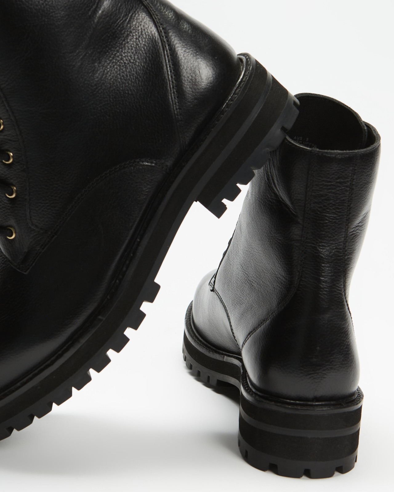 Poppy Leather Combat Boots