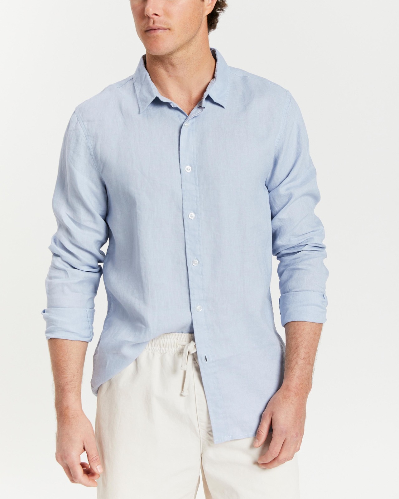 Inserch LS Linen Pull Over Shirt LS814-00002 White