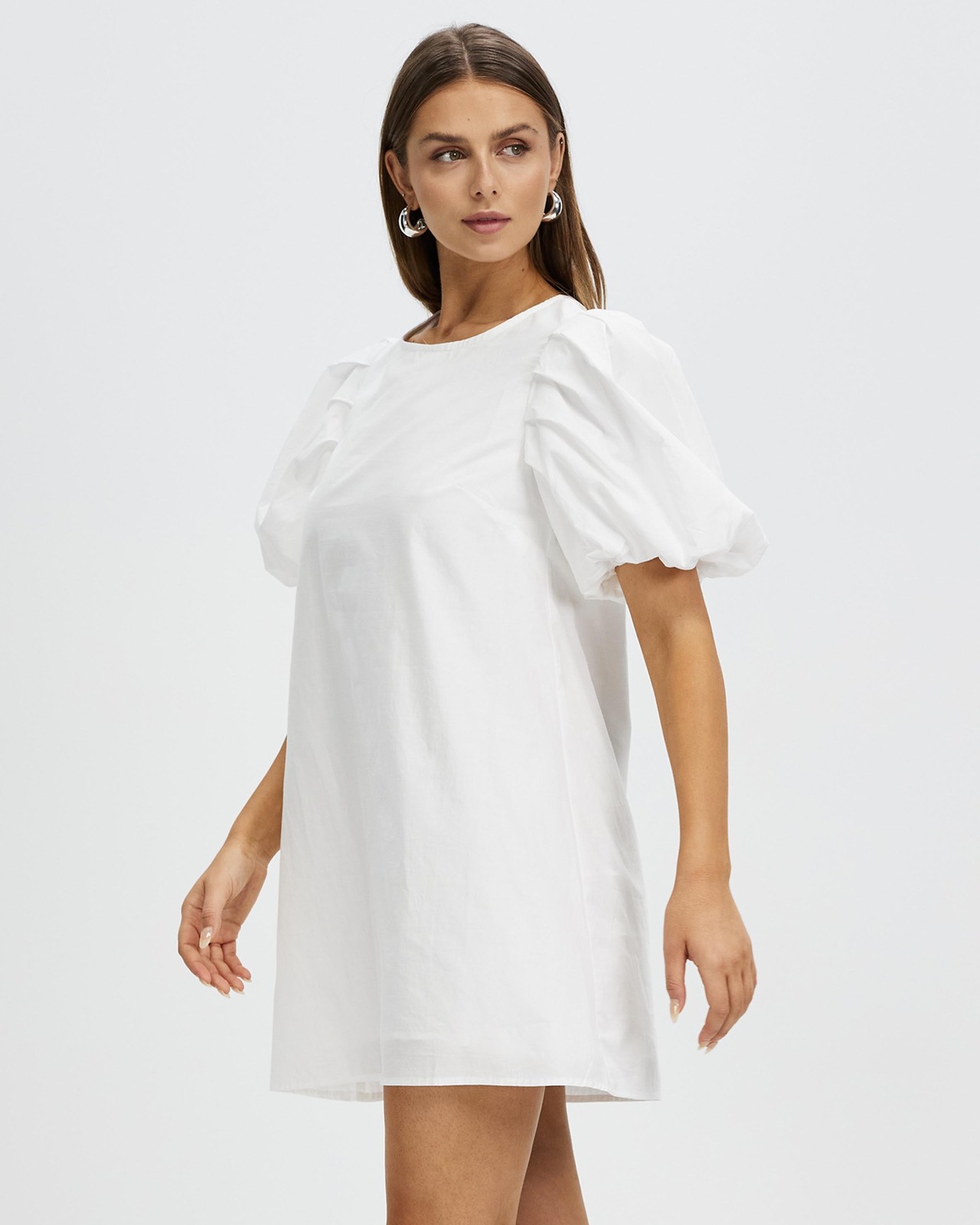 Molly Puff Sleeve Cotton Mini Dress