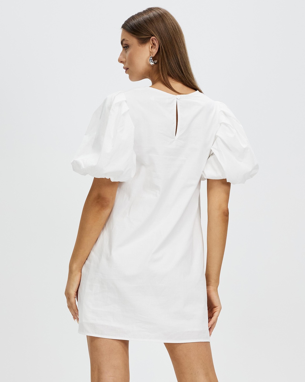Molly Puff Sleeve Cotton Mini Dress