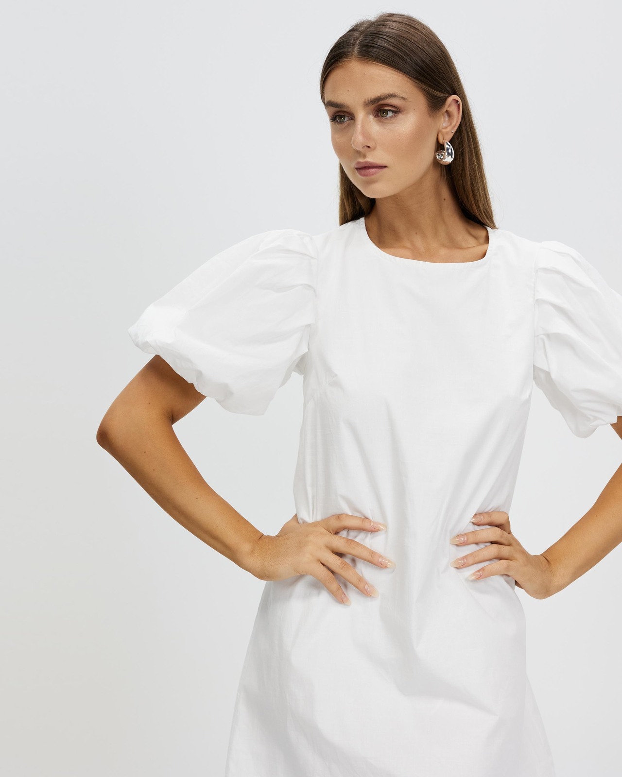 Molly Puff Sleeve Cotton Mini Dress