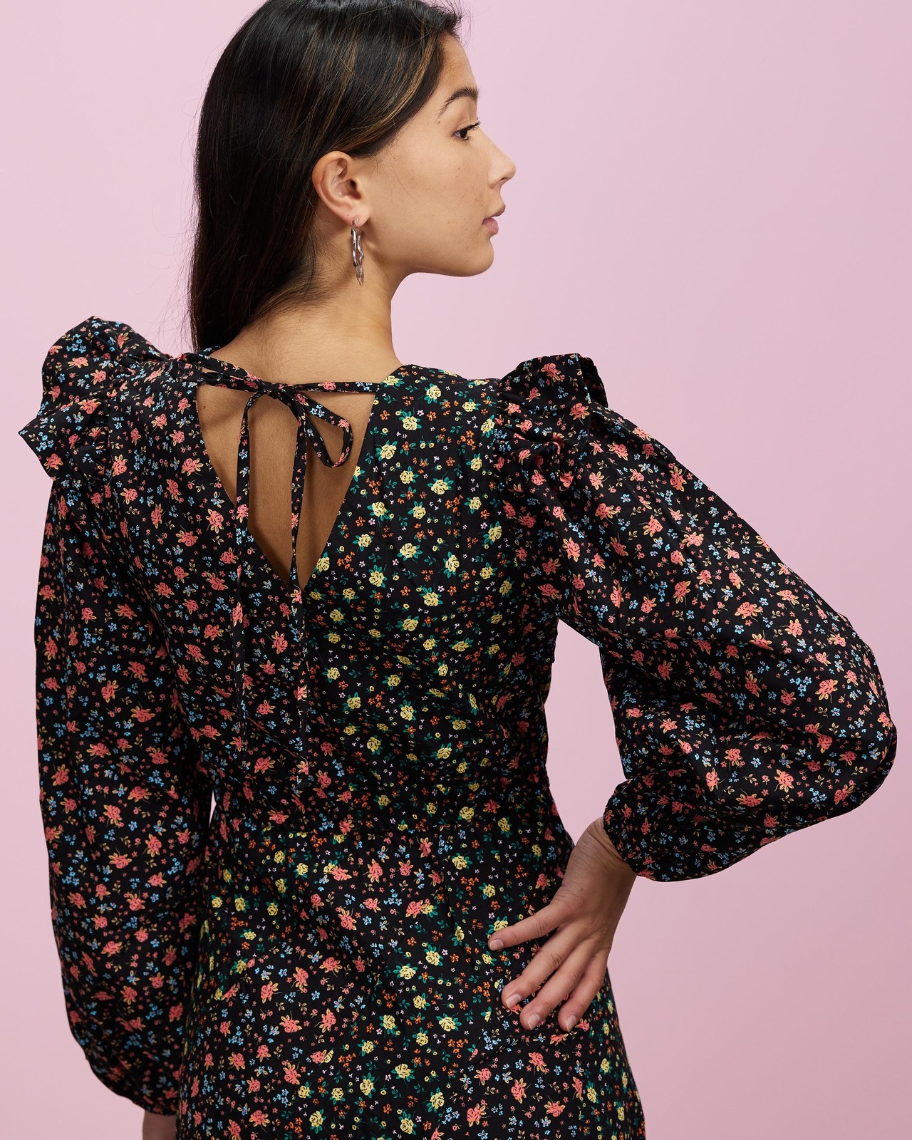 Topshop Mixed Floral Poplin Chuck On Dress - Multi