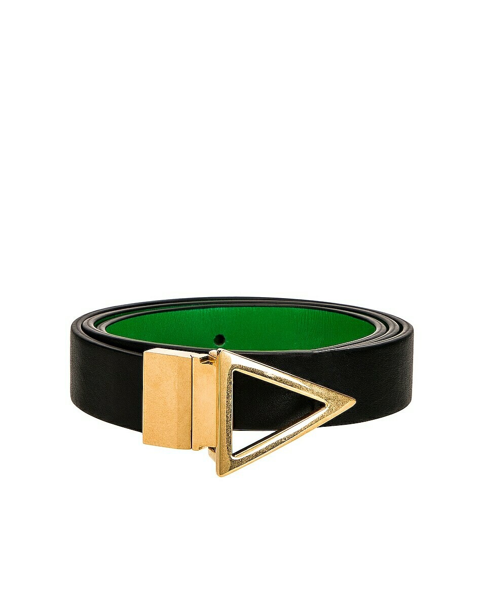 Bottega Veneta Bottega Veneta Reversible Triangle Leather Belt in