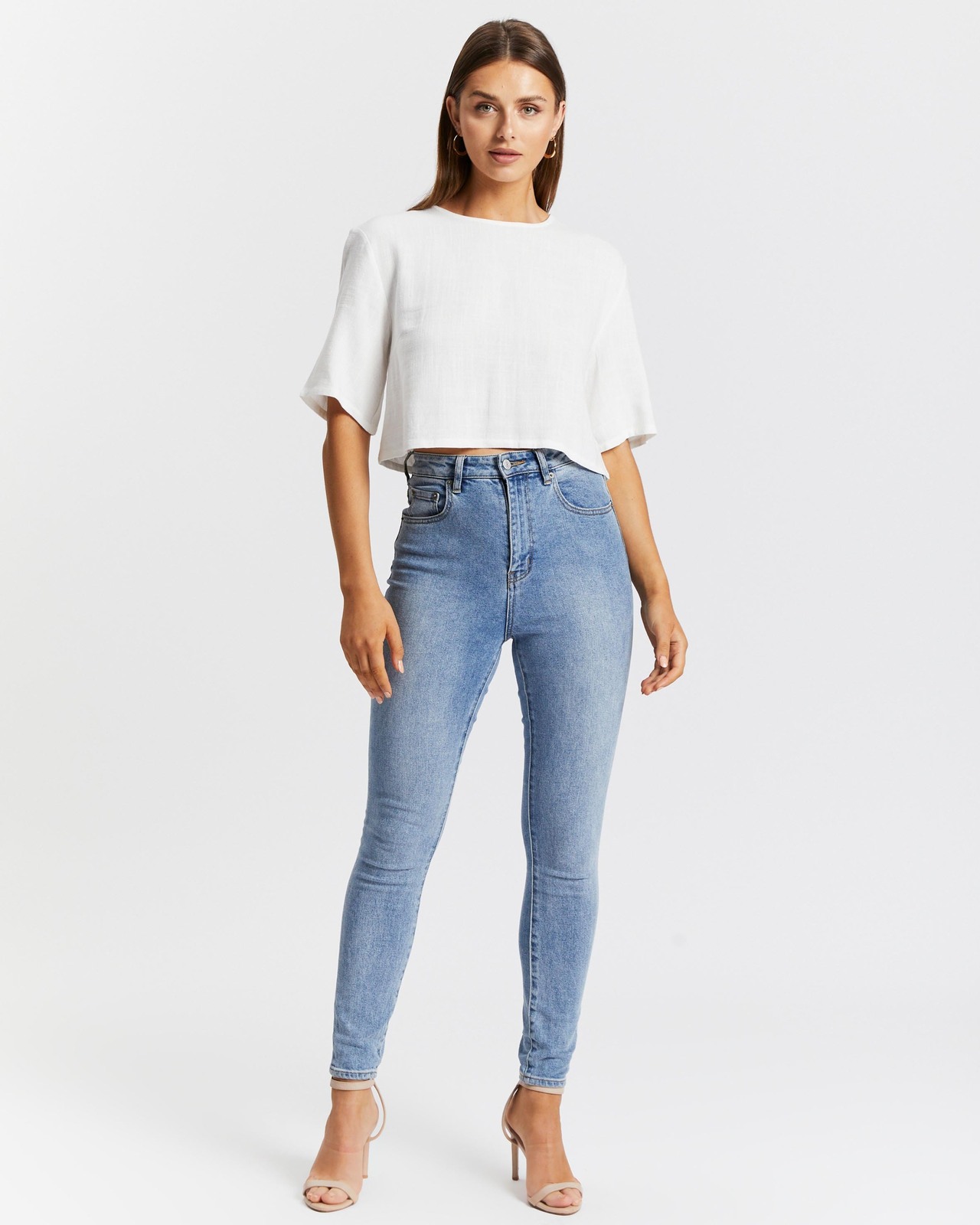 Hyam Linen Button Back Top