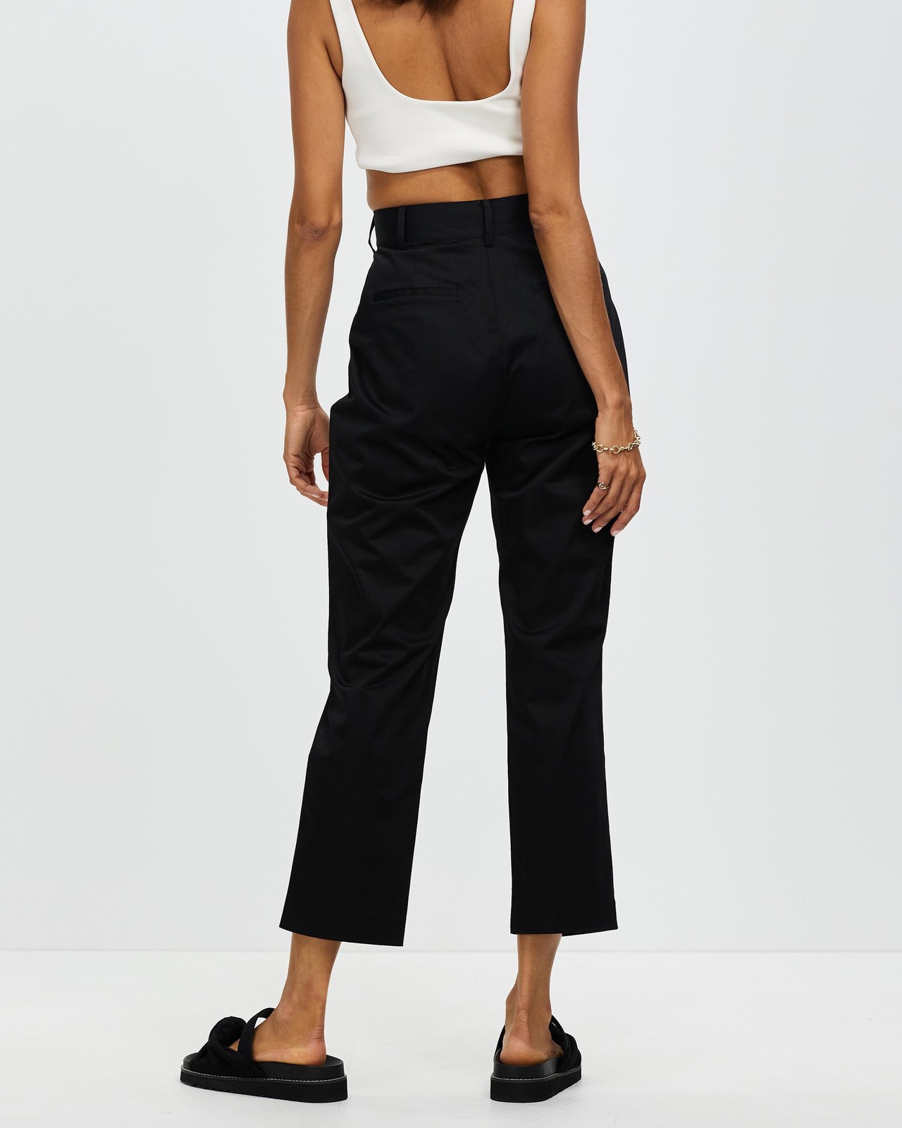 Organic Cotton High Rise Tapered Pants