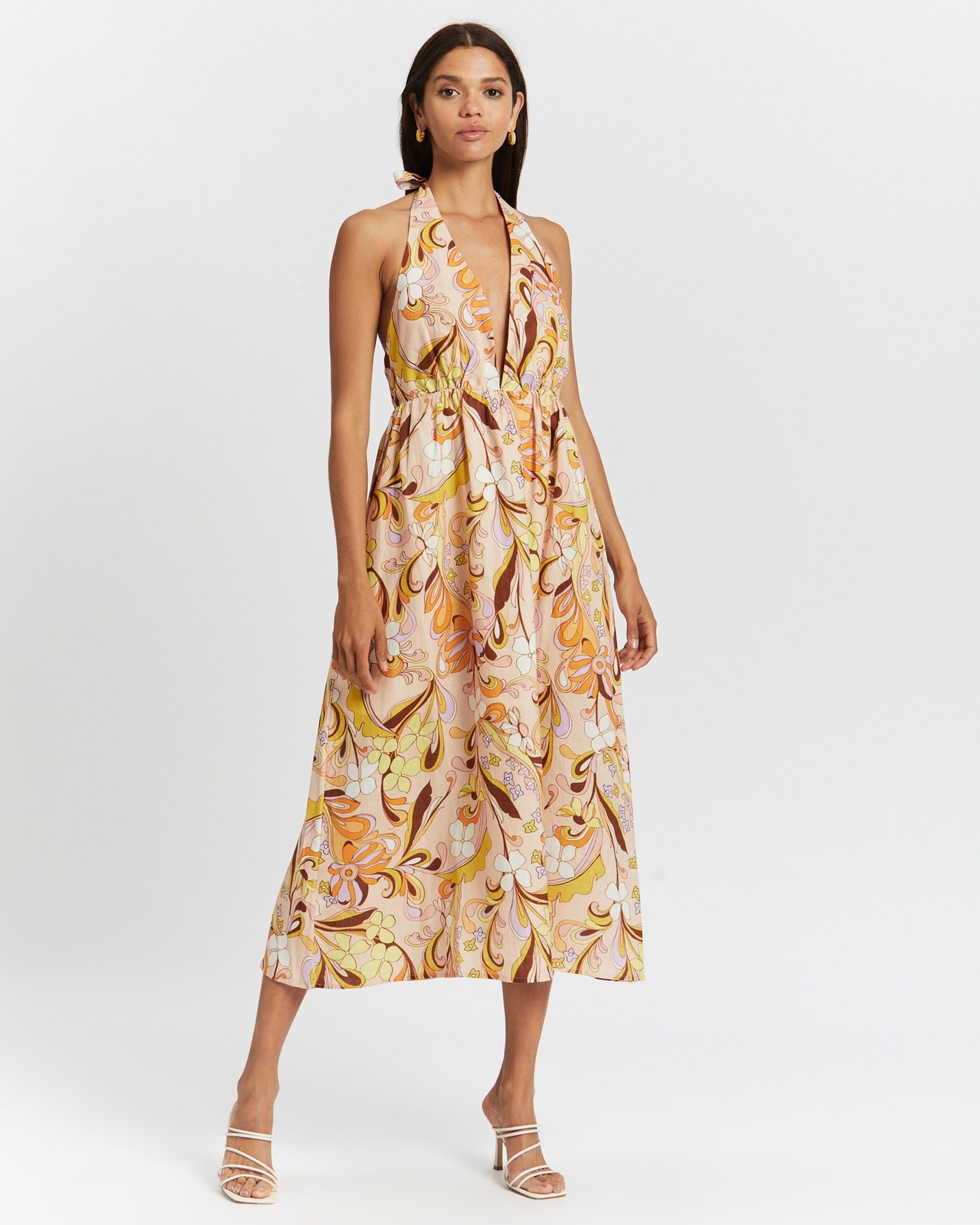 Linen Halter Neck Dress