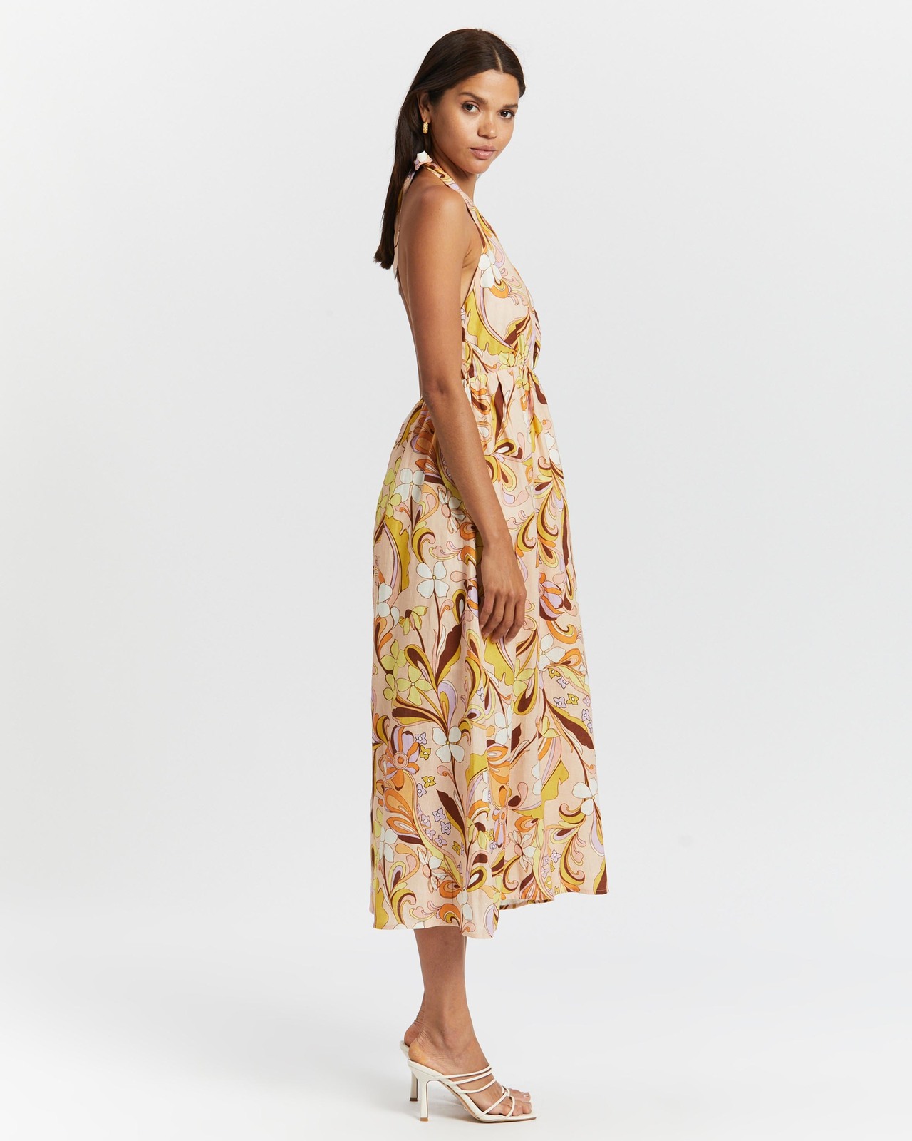 Linen Halter Neck Dress