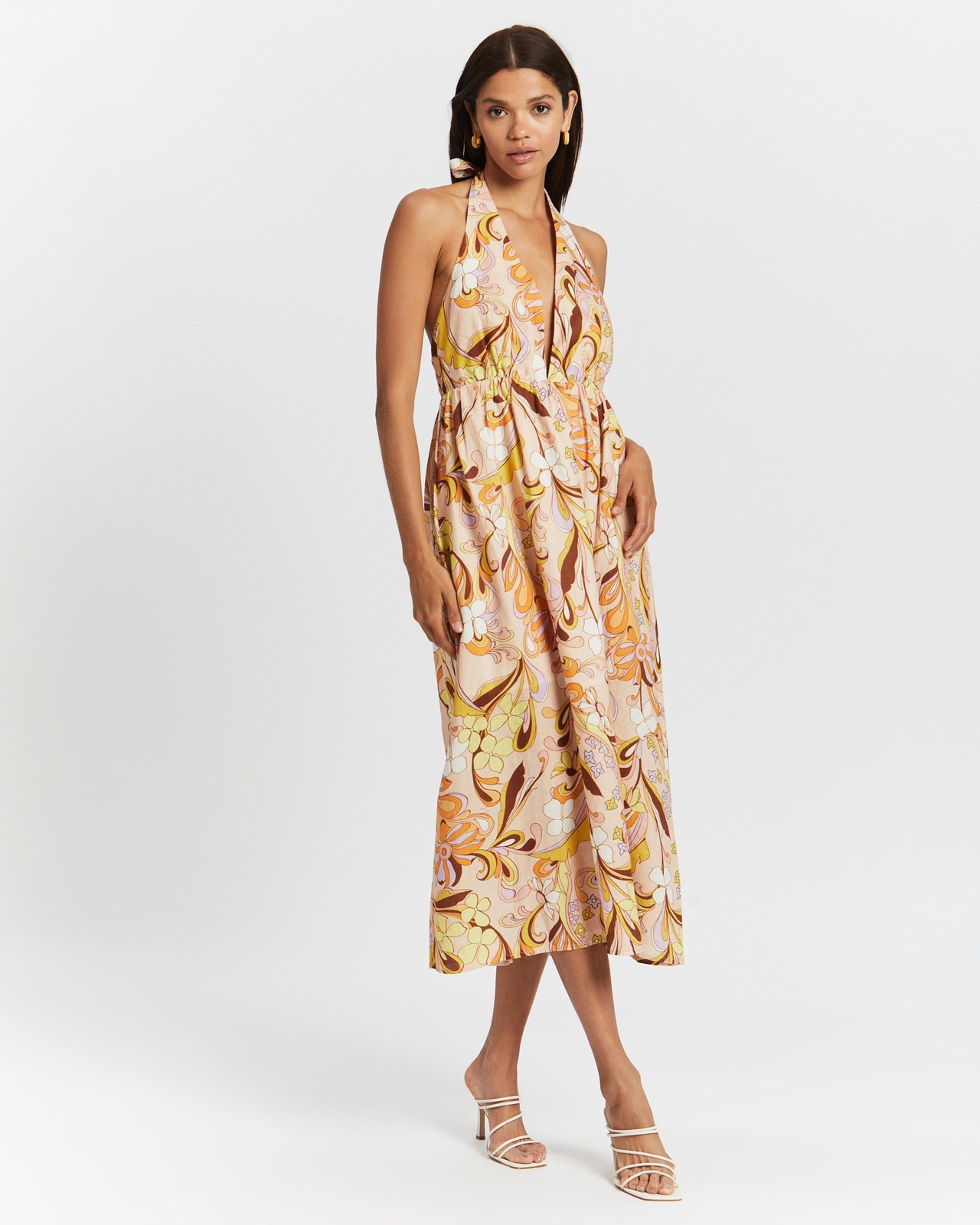 Linen Halter Neck Dress