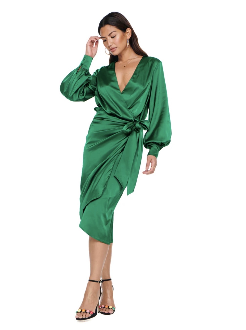 never fully dressed satin dress Never Fully Dressed Cateana Dress in Lime