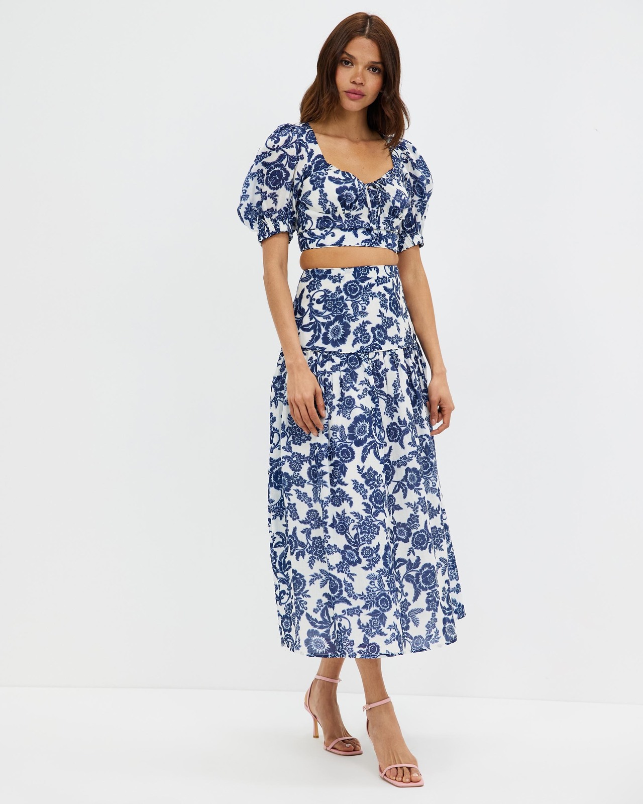 Drop Waist Midi Skirt