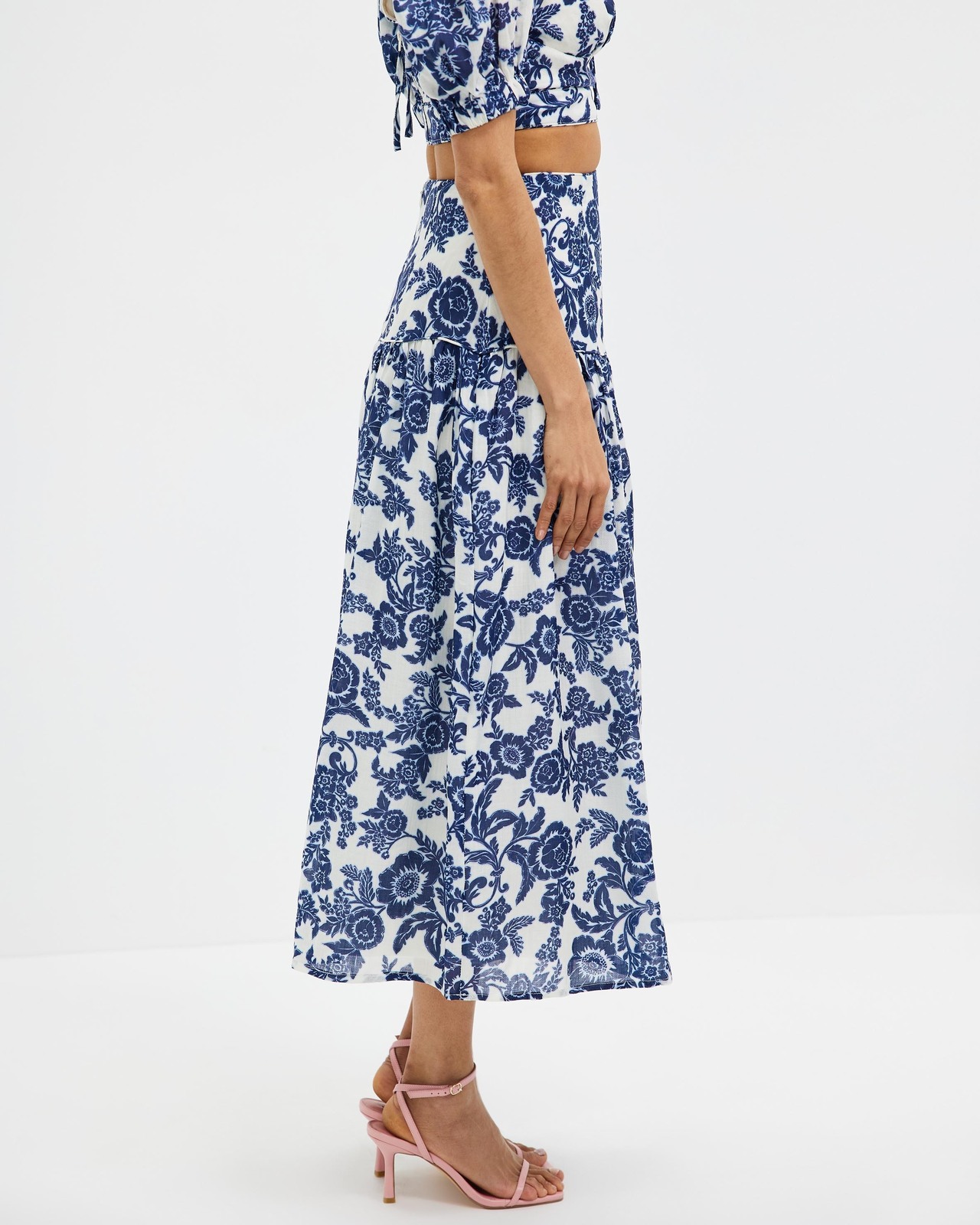 Drop Waist Midi Skirt