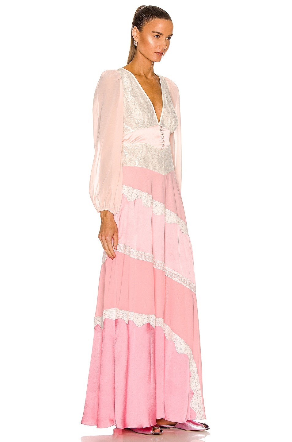 LoveShackFancy LoveShackFancy Kinsler Dress in Pastel Pink - Main Image