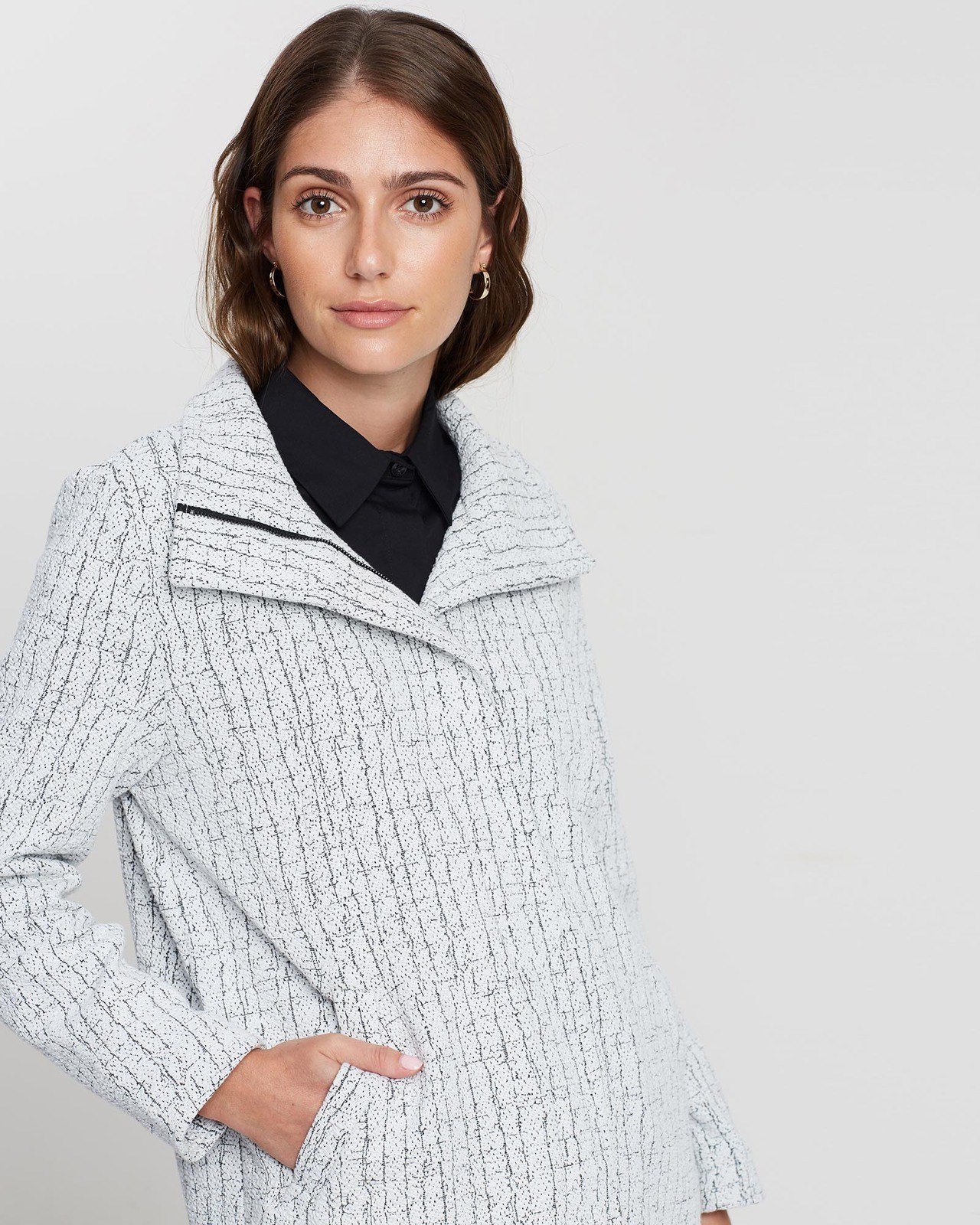 Curved Hem Jacket