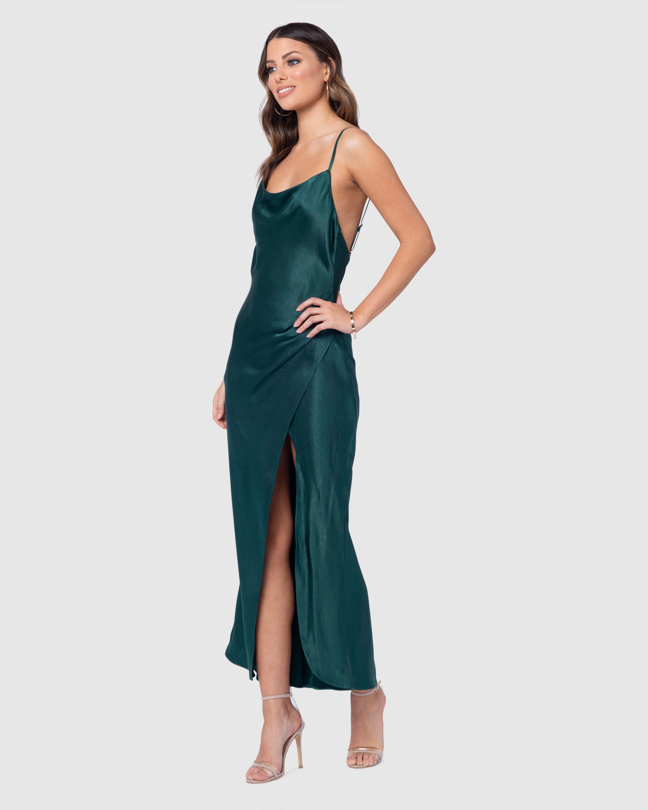 green pilgrim dress Pilgrim Aurora Satin Dress