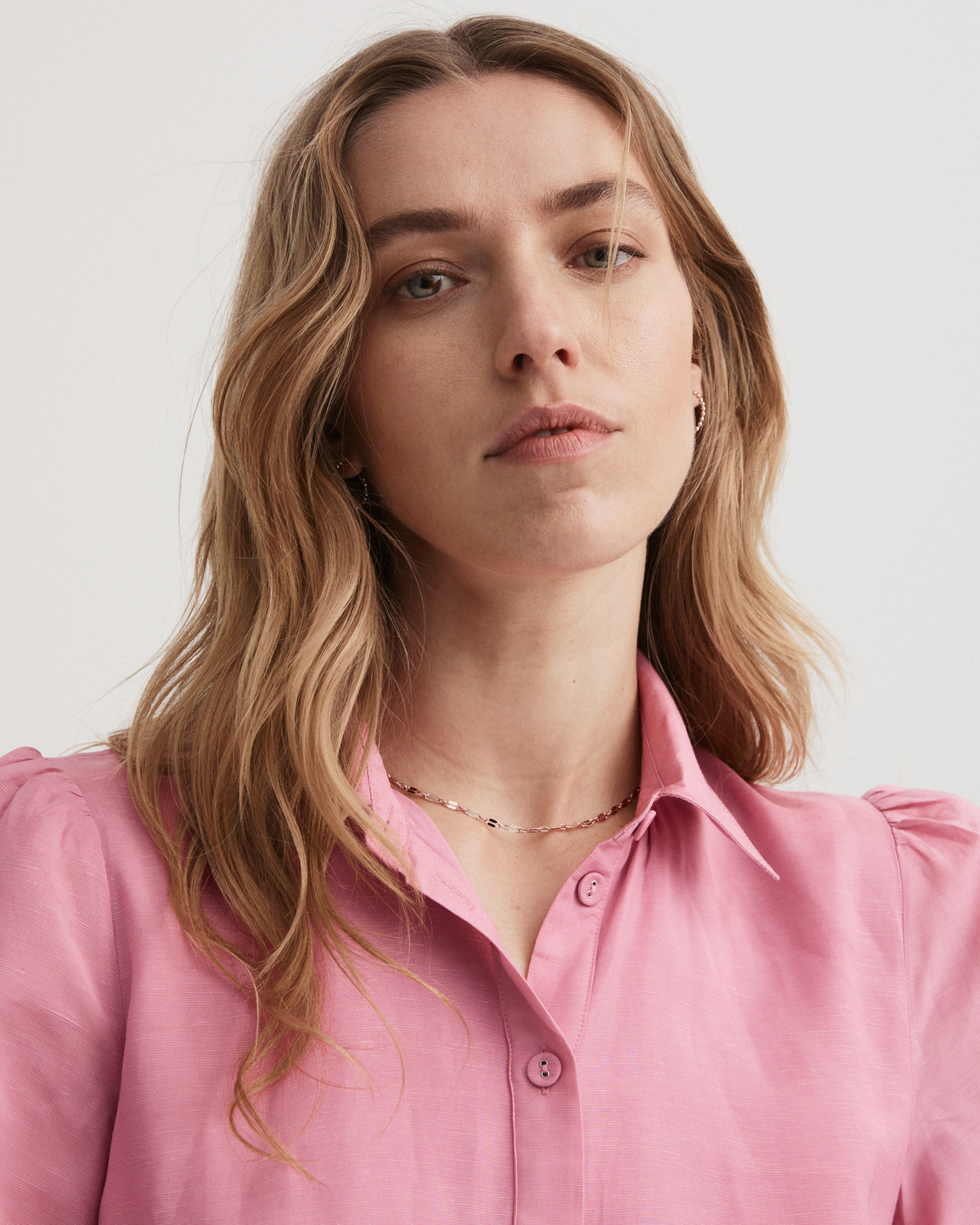 Button Front Trapeze Dress