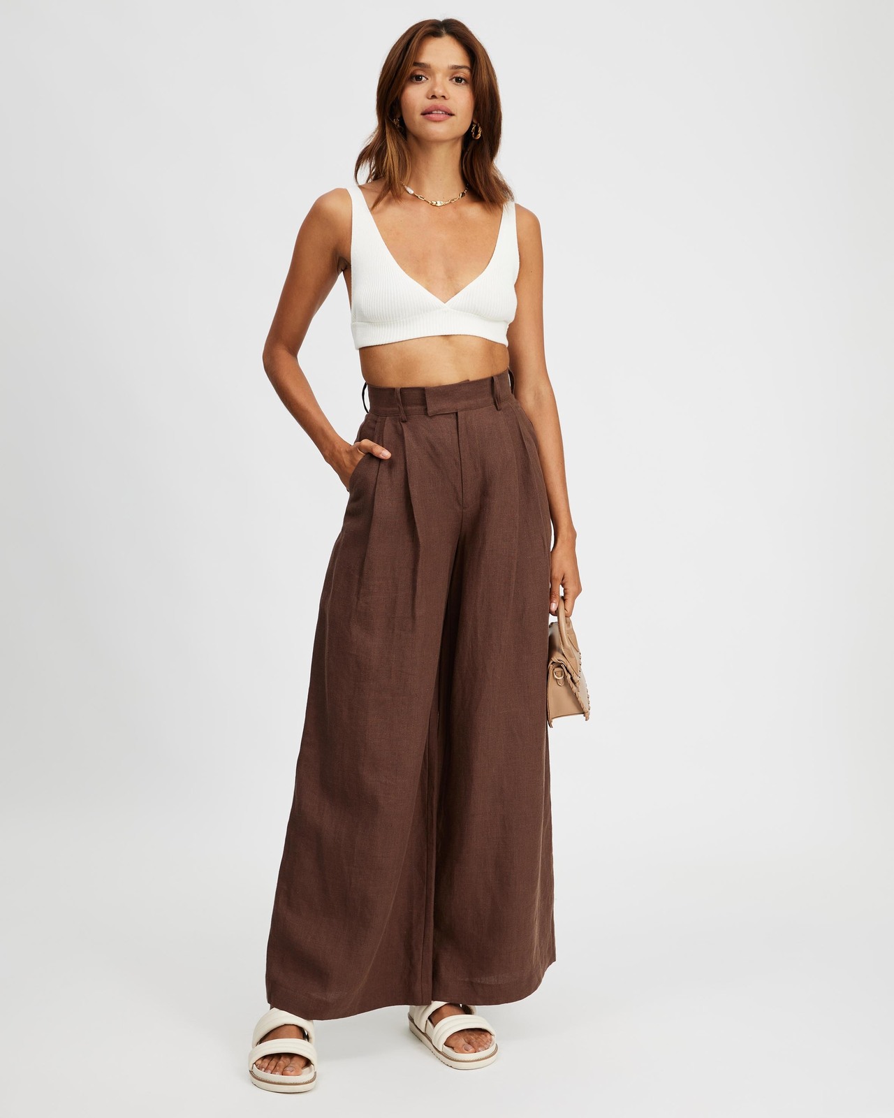 Linen Wide Leg Pants