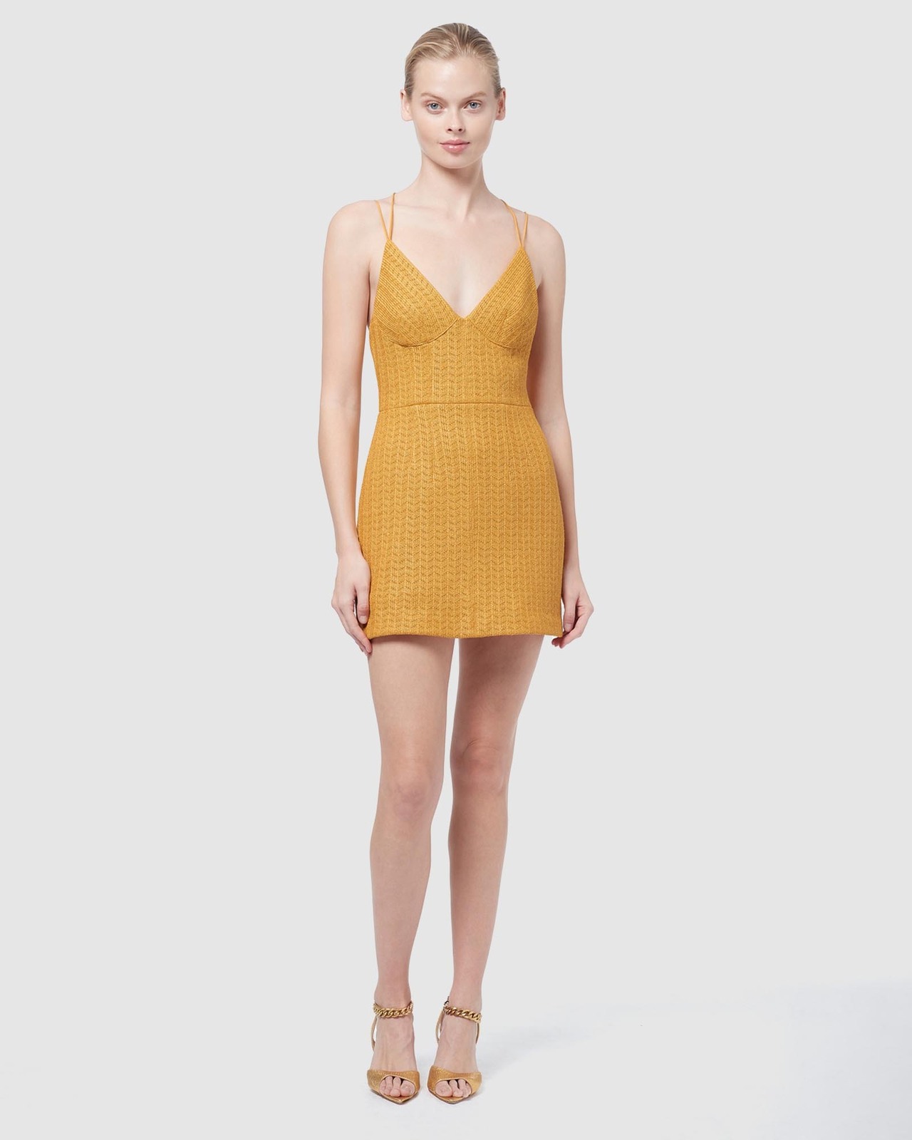 knee length dresses for ladies Paved With Gold Bubble Dress – MANNING CARTELL main image 0