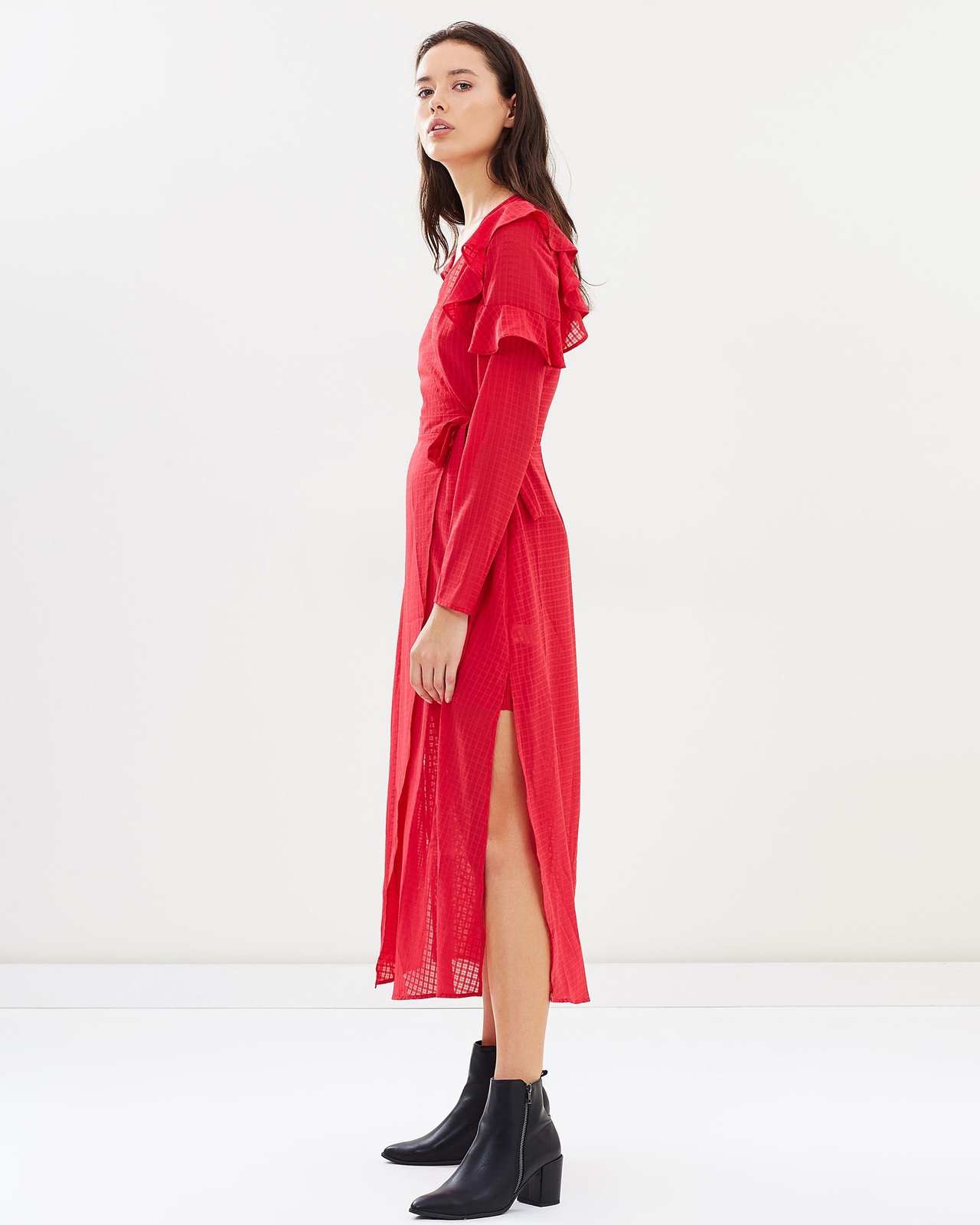 Window LS Wrap Dress