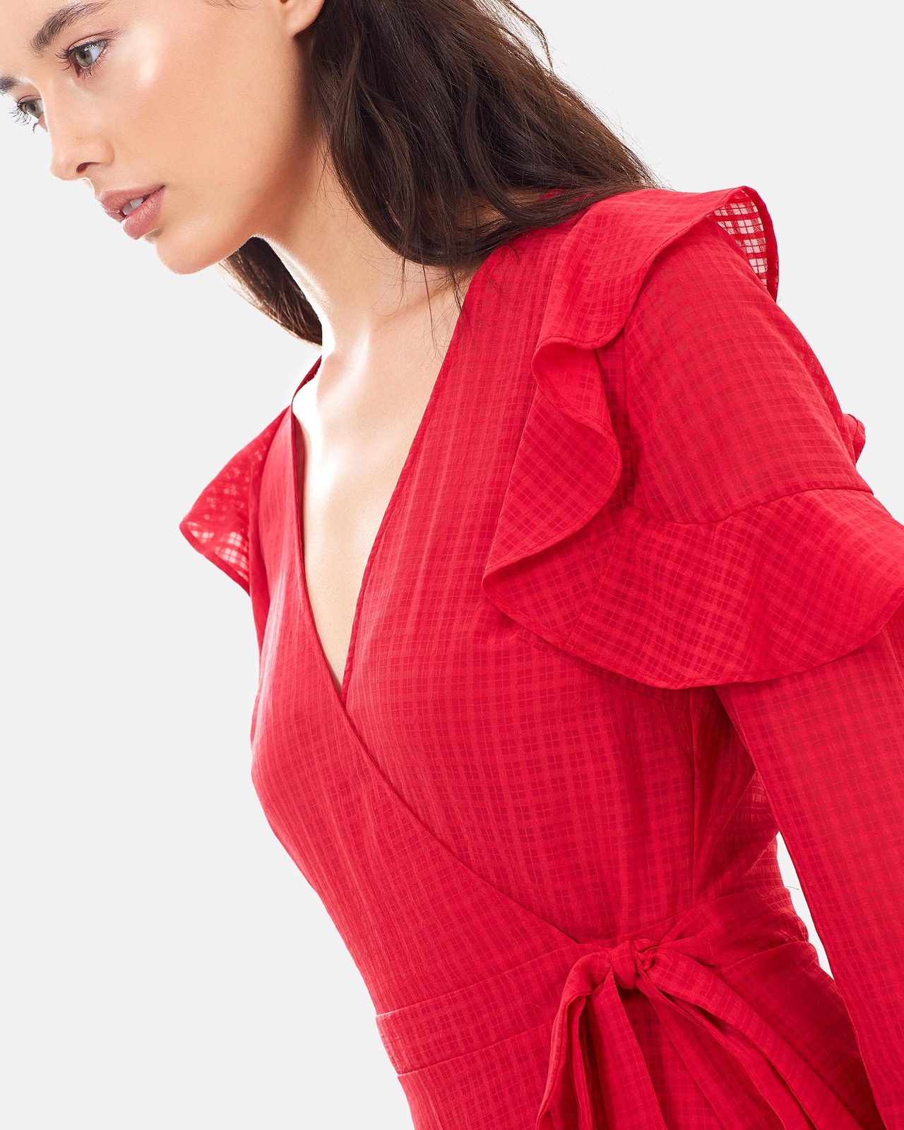 Window LS Wrap Dress