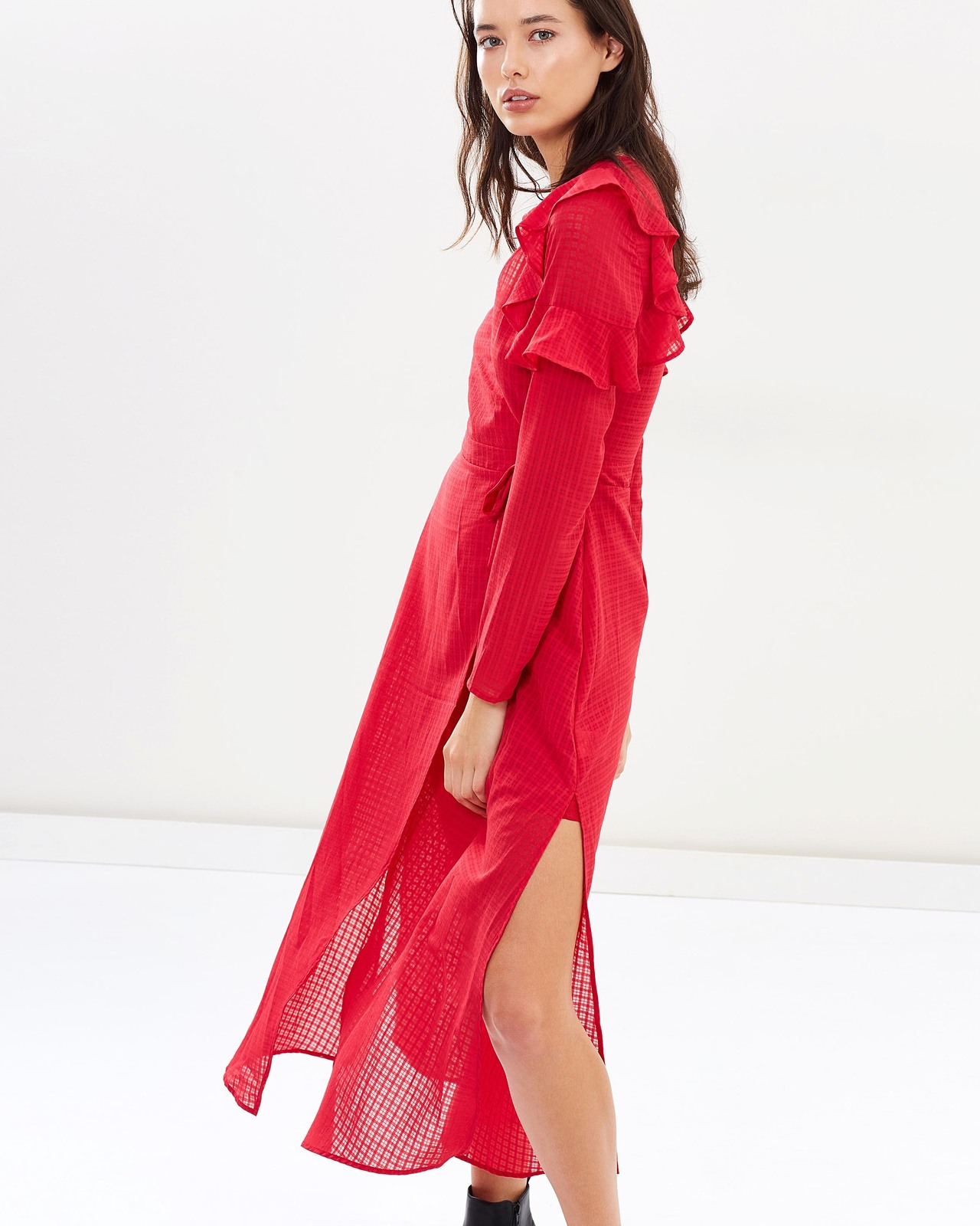 Window LS Wrap Dress