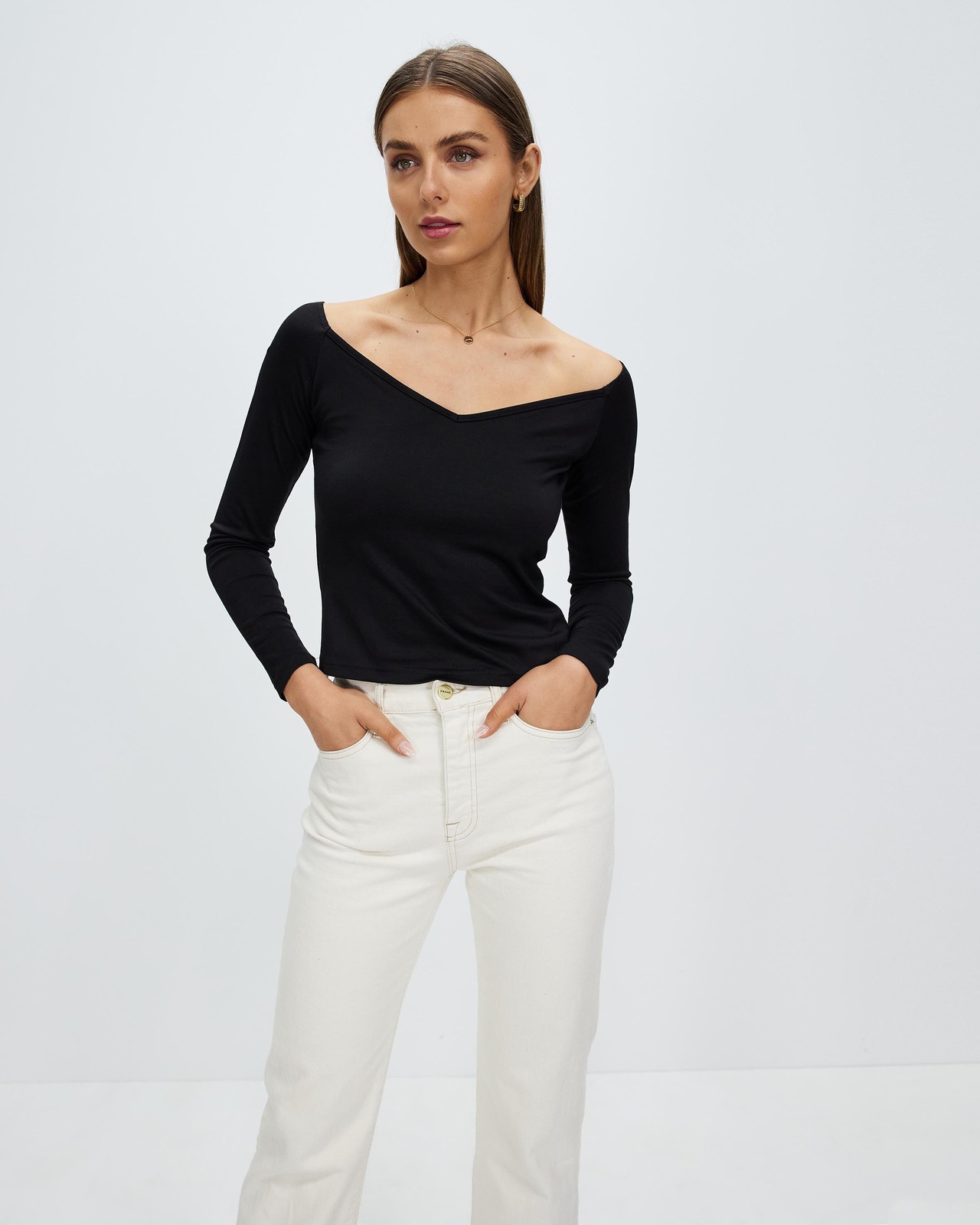 Beatrix Off Shoulder Long Sleeve Top