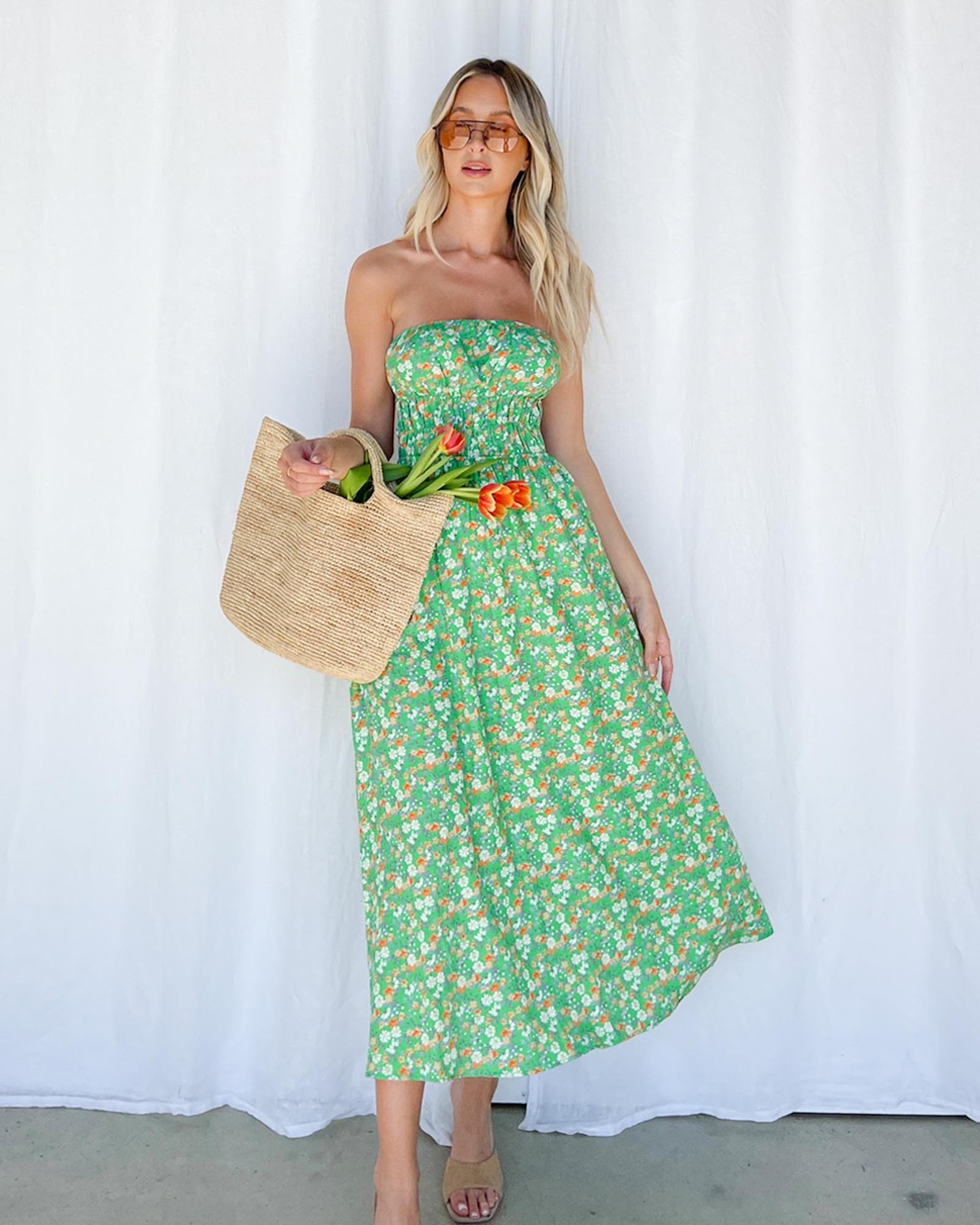 Going Places Strapless Dress