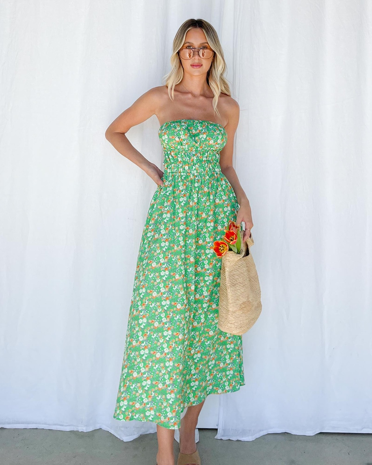 Going Places Strapless Dress