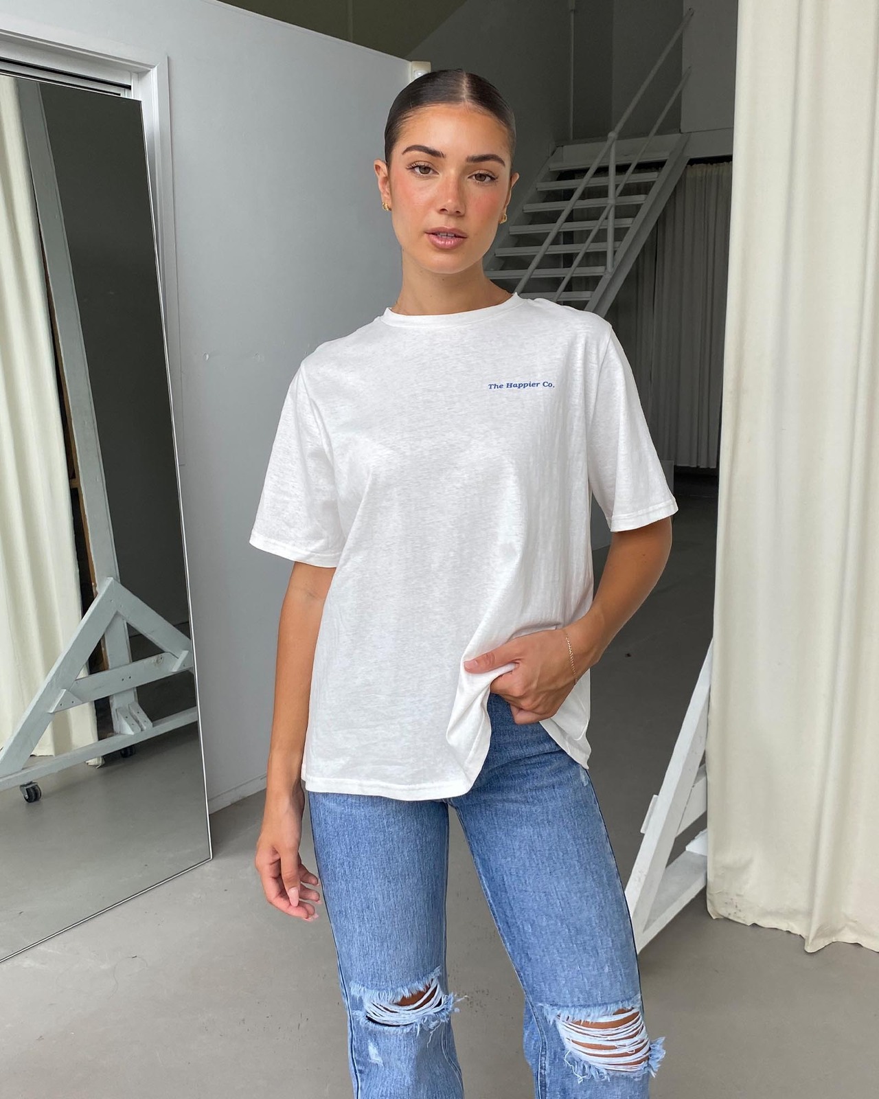 Glass Half Full Oversized Tee