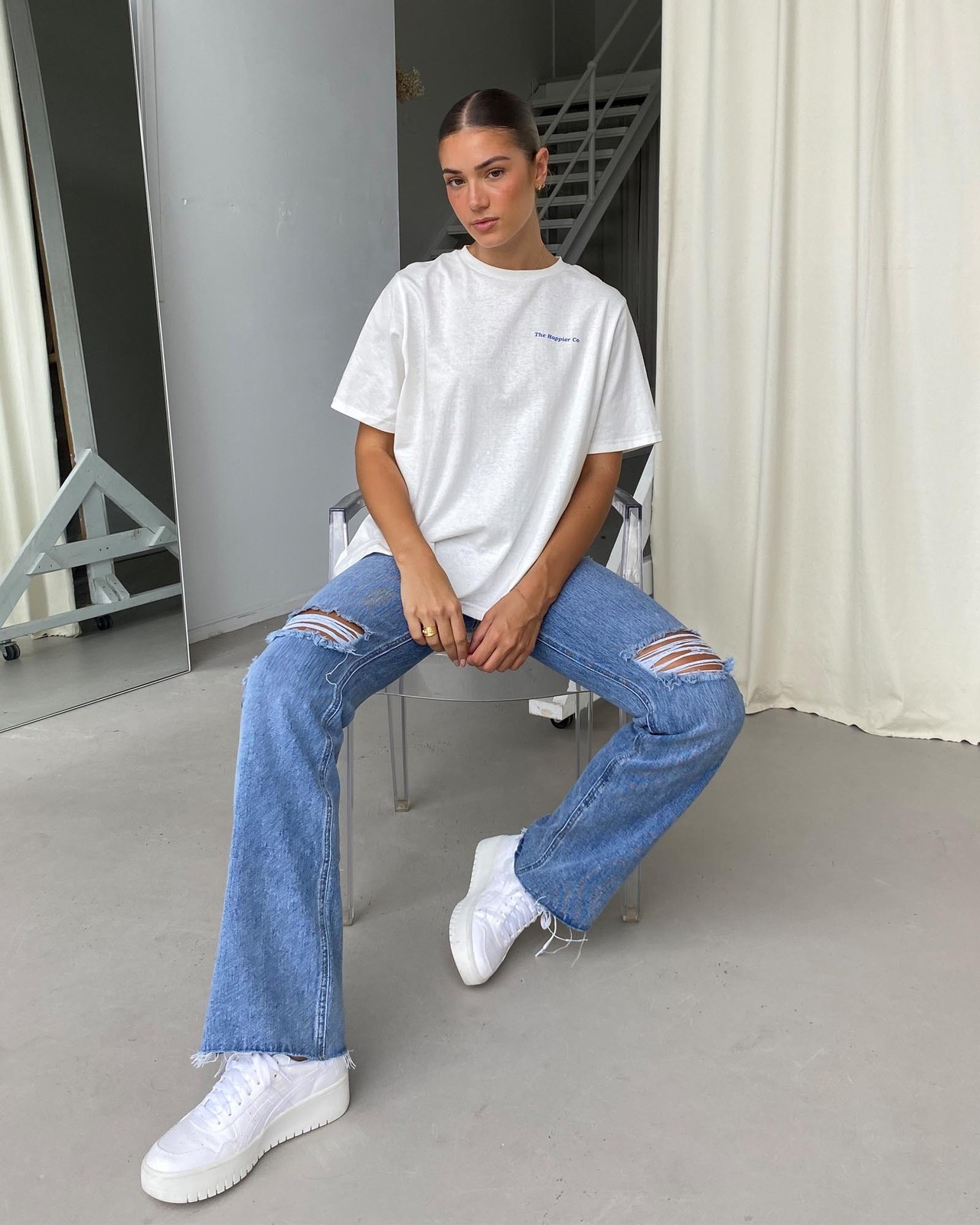 Glass Half Full Oversized Tee