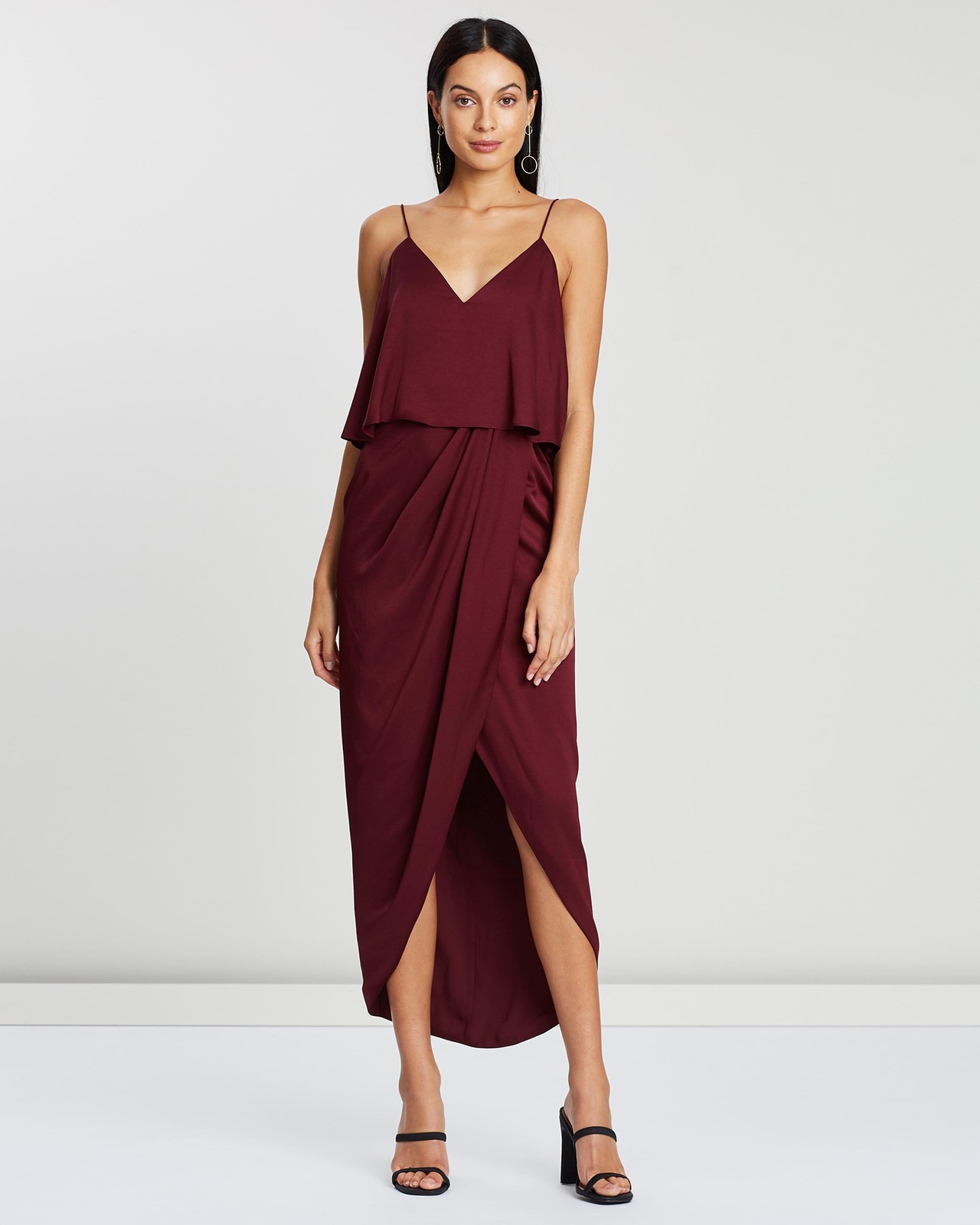shona joy luxe cocktail frill dress Shona Joy Luxe Cocktail Frill Dress in Onyx Black Size US 12