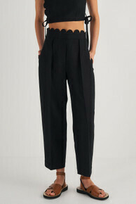 Scallop Pant-Black