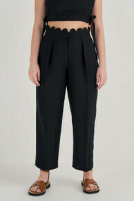 Scallop Pant-Black