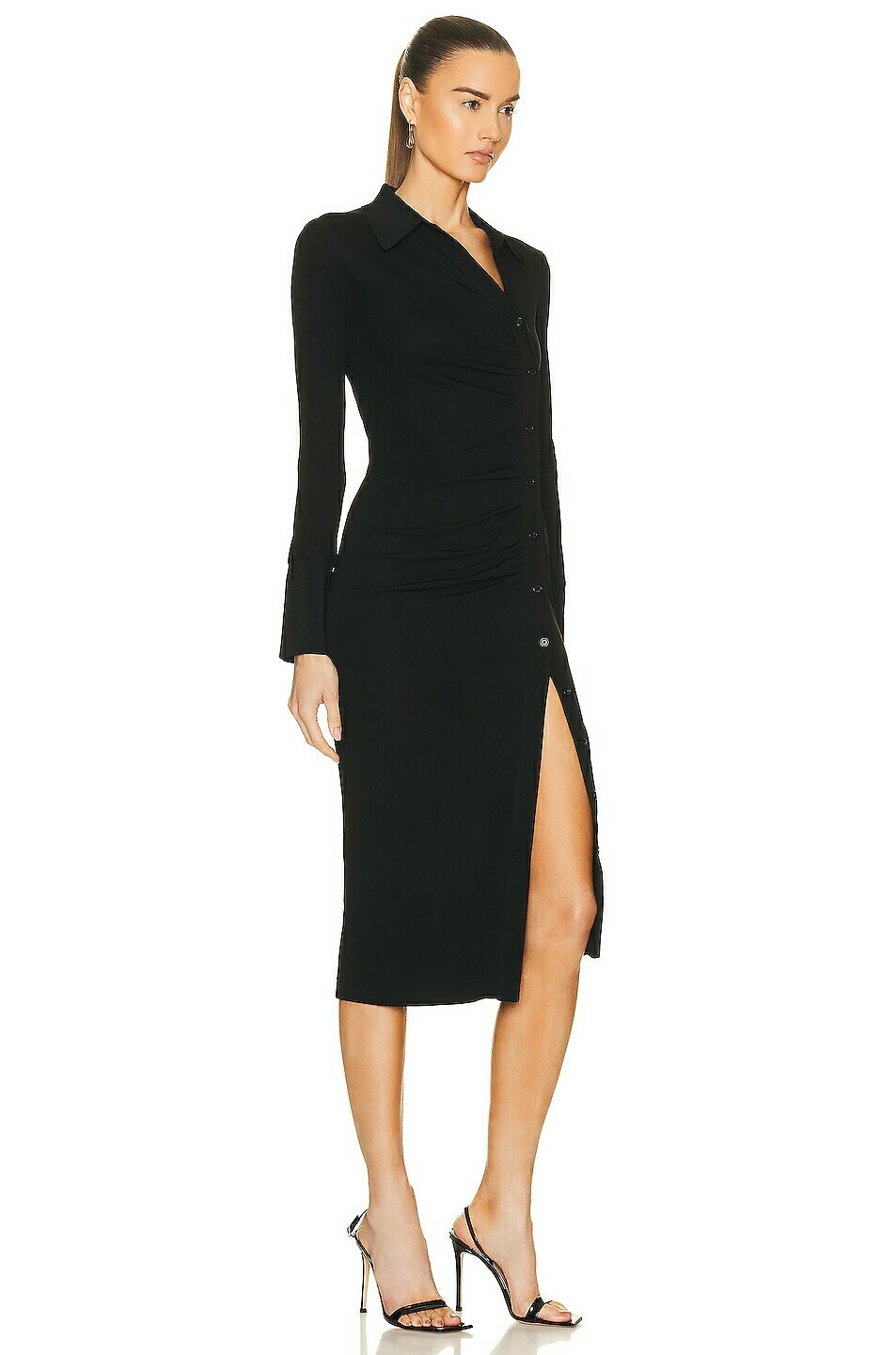 Helmut Lang Helmut Lang Asymmetrical Shirt Dress in Black - AirRobe