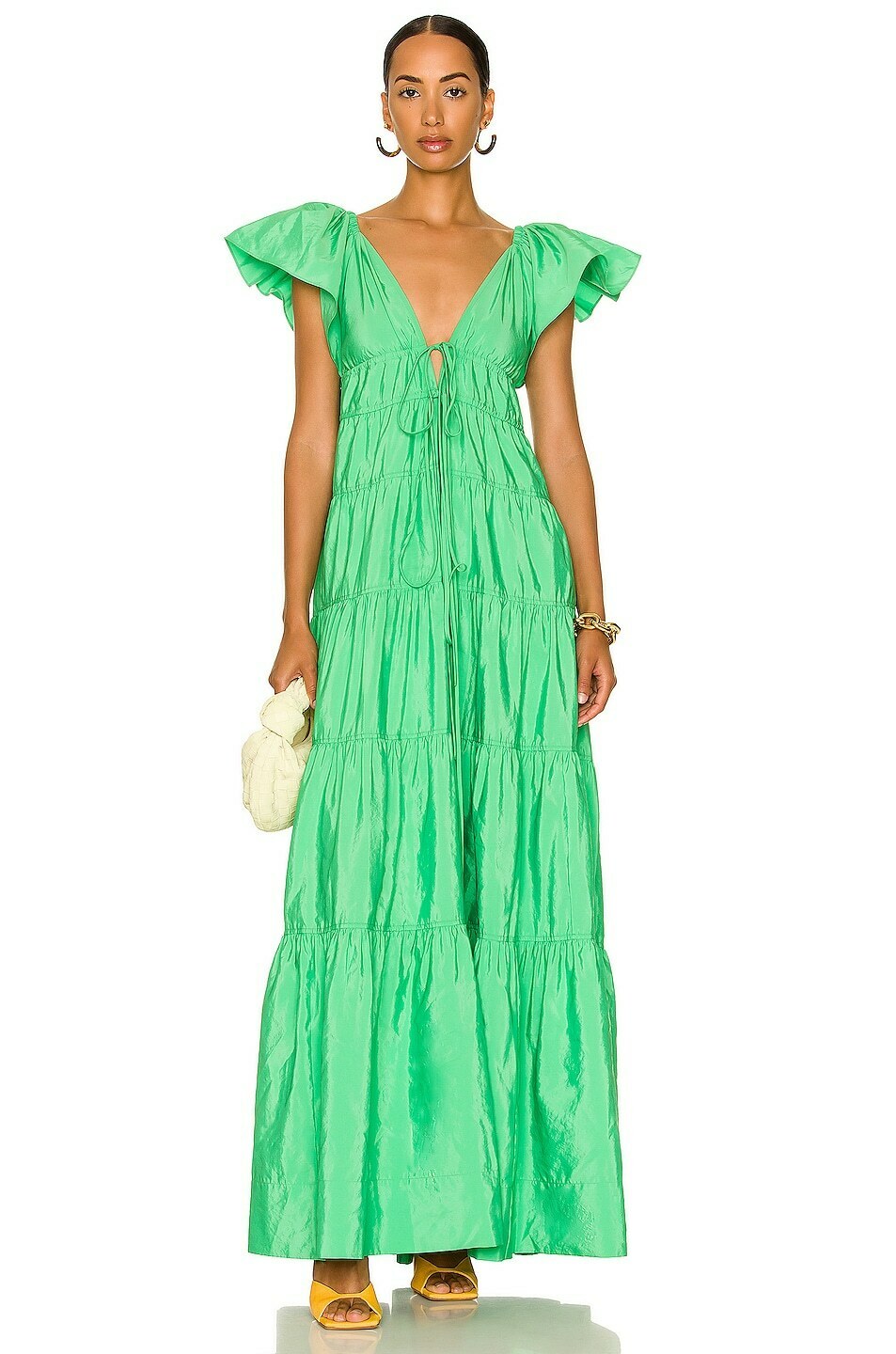 green tulle bridesmaid dress Willow Breeze Tulle Gown– Teuta Matoshi main image 0