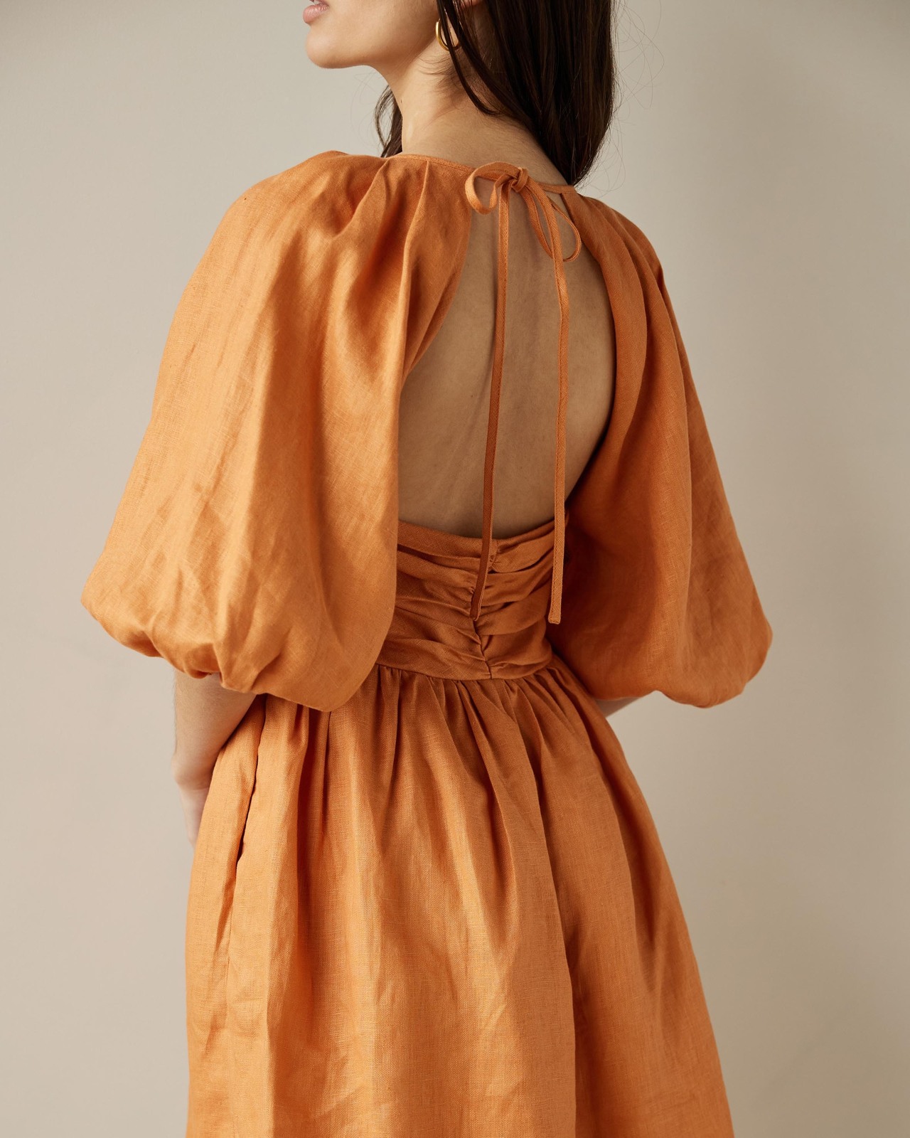 AERE Ruched Bodice Mini Dress