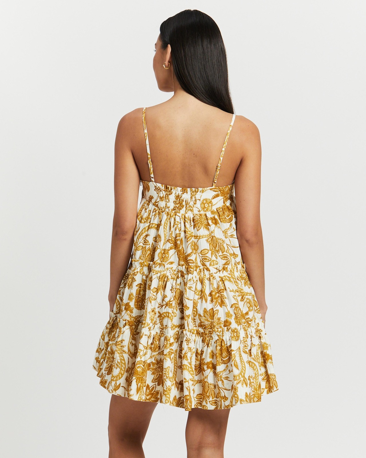 Saffron Tiered Mini Dress