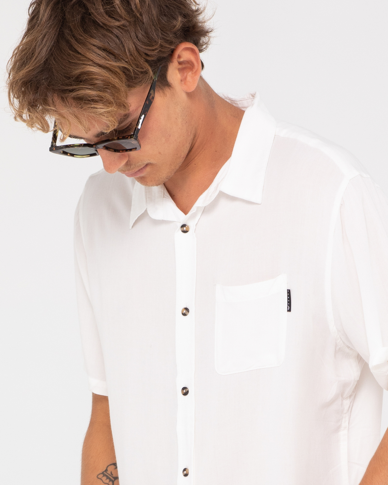 Razor Blade Short Sleeve Rayon Shirt
