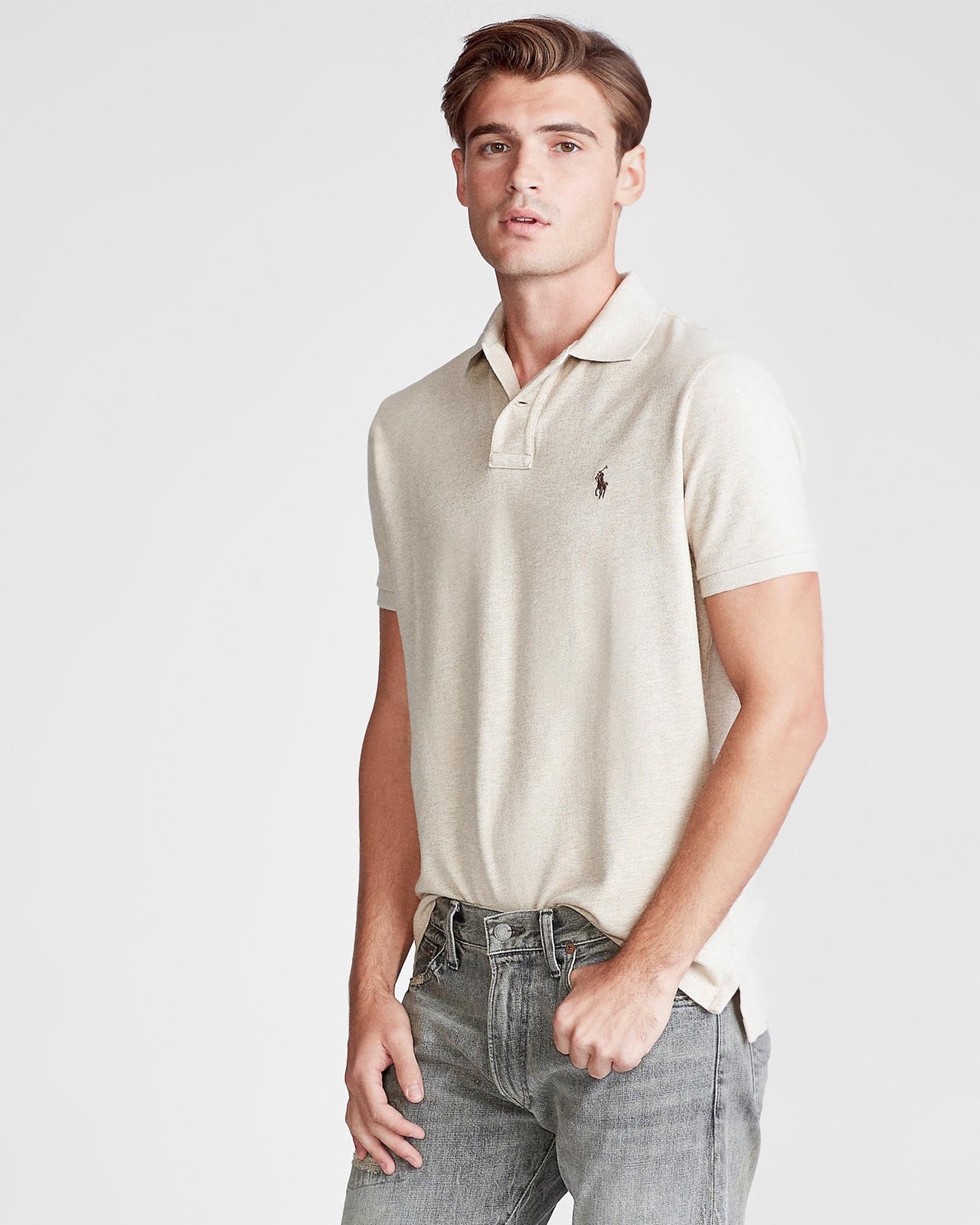 Short Sleeve Knit Polo