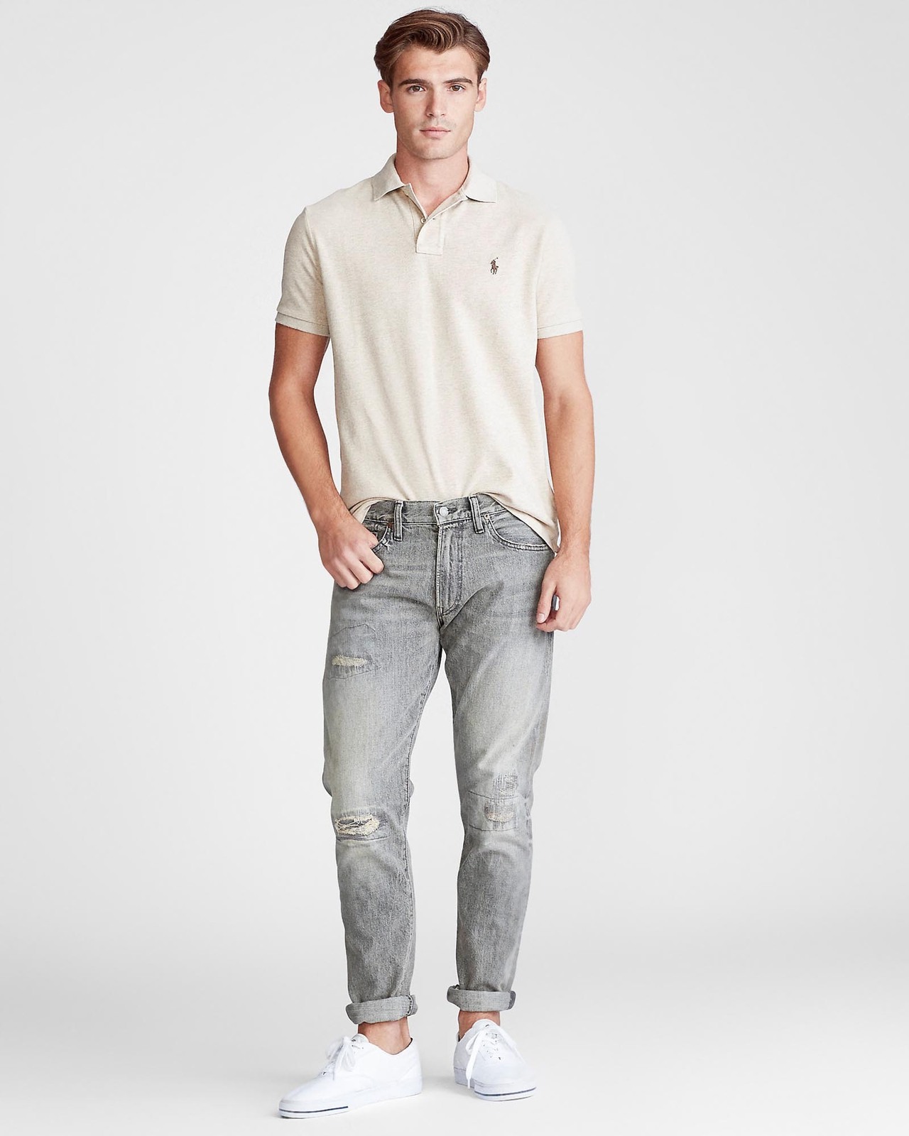 Short Sleeve Knit Polo