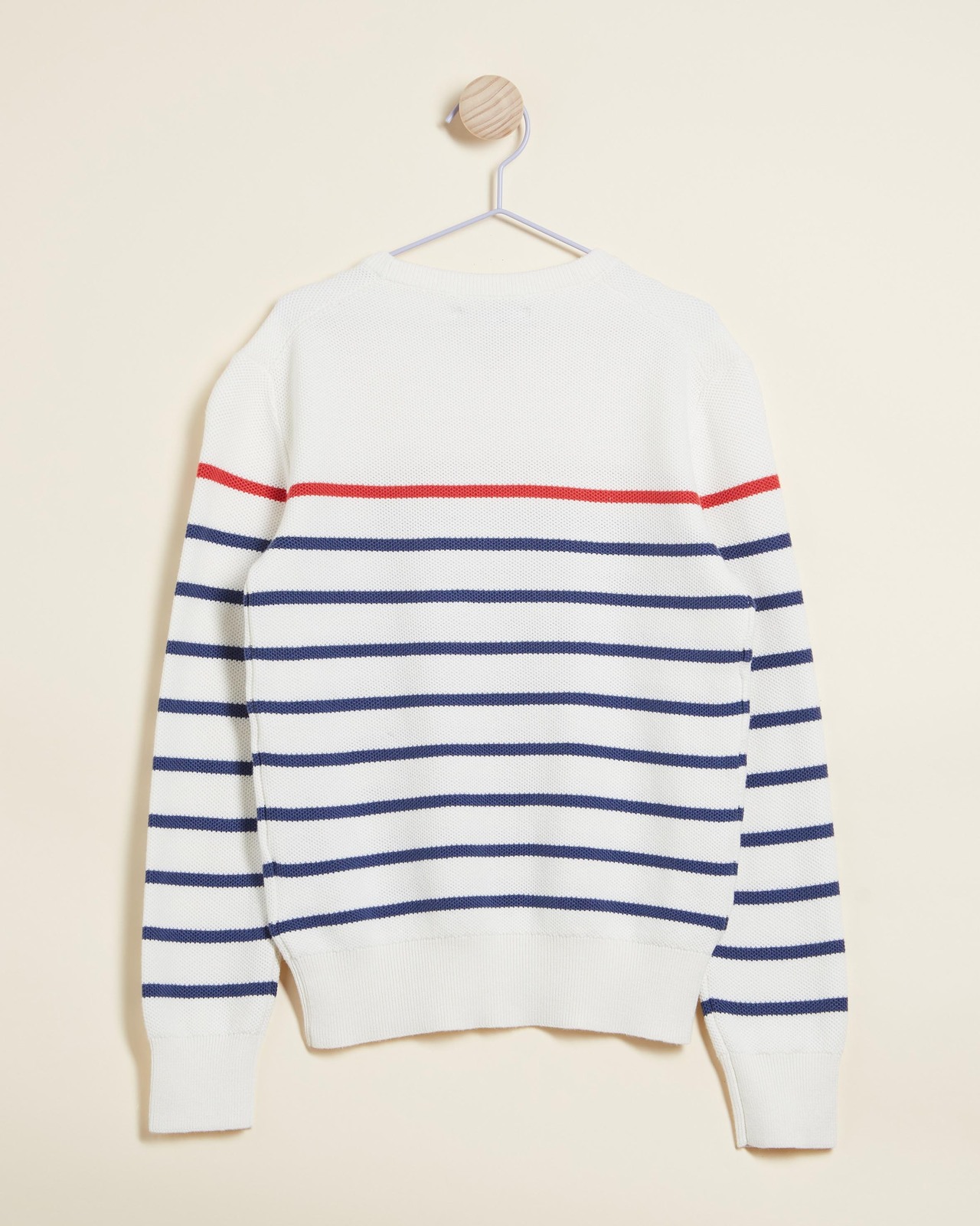Striped Mesh-Knit Cotton Sweater - Teens