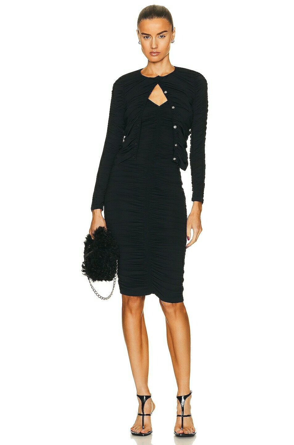 Alexander Wang Alexander Wang Ruched Slip Dress in Black - AirRobe