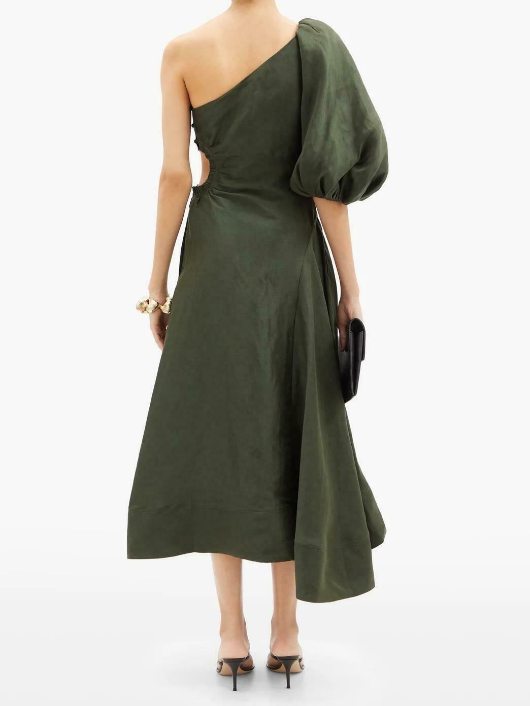 slim fit dress slacks Aquiline Gown | Hunter Green