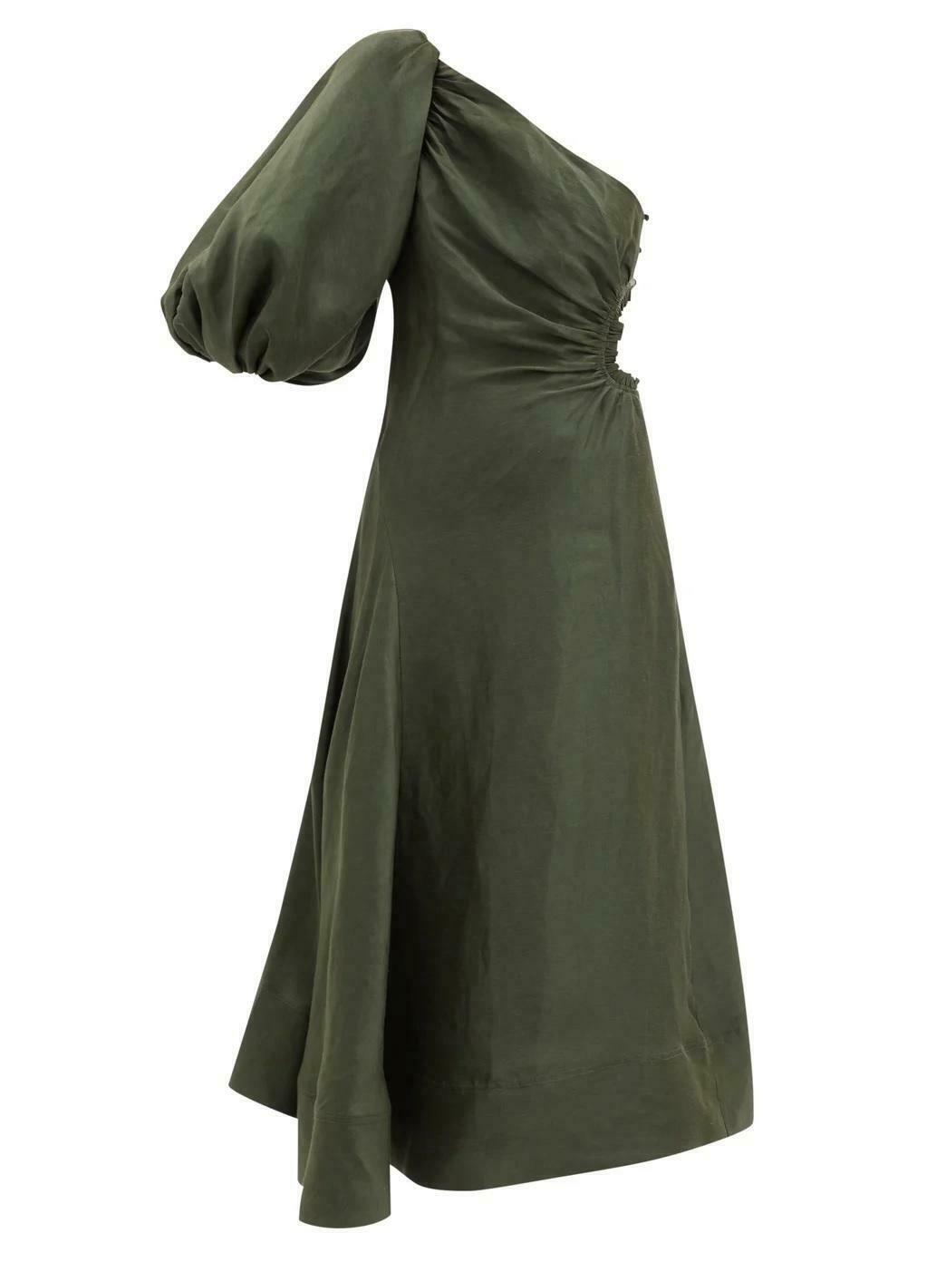 aje concept dress green PIQUE PRINT