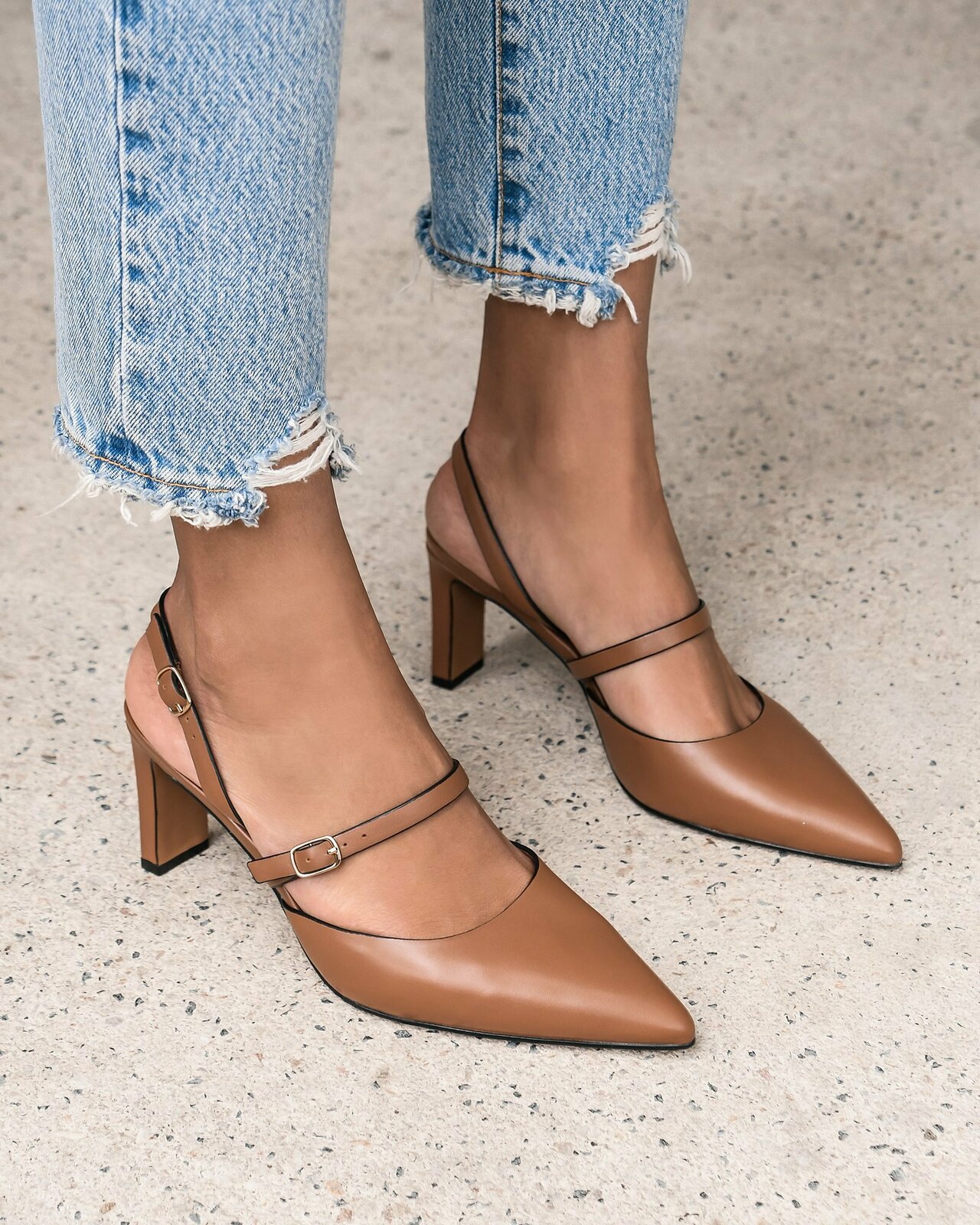 Jo Mercer Low Heel Court Shoes Australia RHI LOW HEELS BITTER CHOC