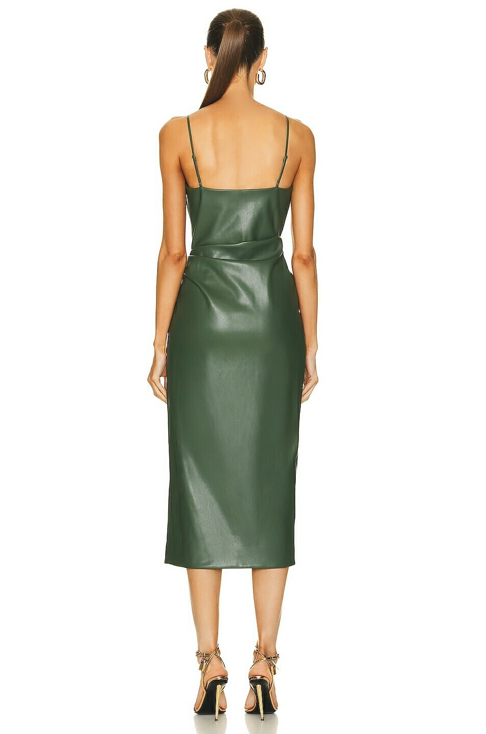 JONATHAN SIMKHAI JONATHAN SIMKHAI Carlee Fringe Midi Dress in Hunter Green - AirRobe JONATHAN SIMKHAI JONATHAN SIMKHAI Carlee Fringe Midi Dress in Hunter Green - AirRobe