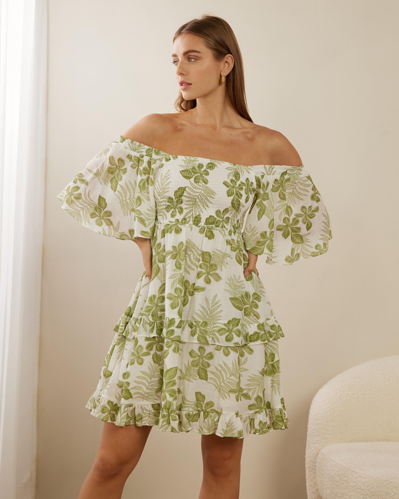 Gardenia Ruffle Mini Dress
