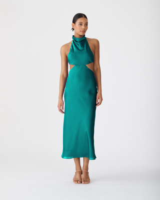 san sloane green dress Kenzi Midi 080626launch