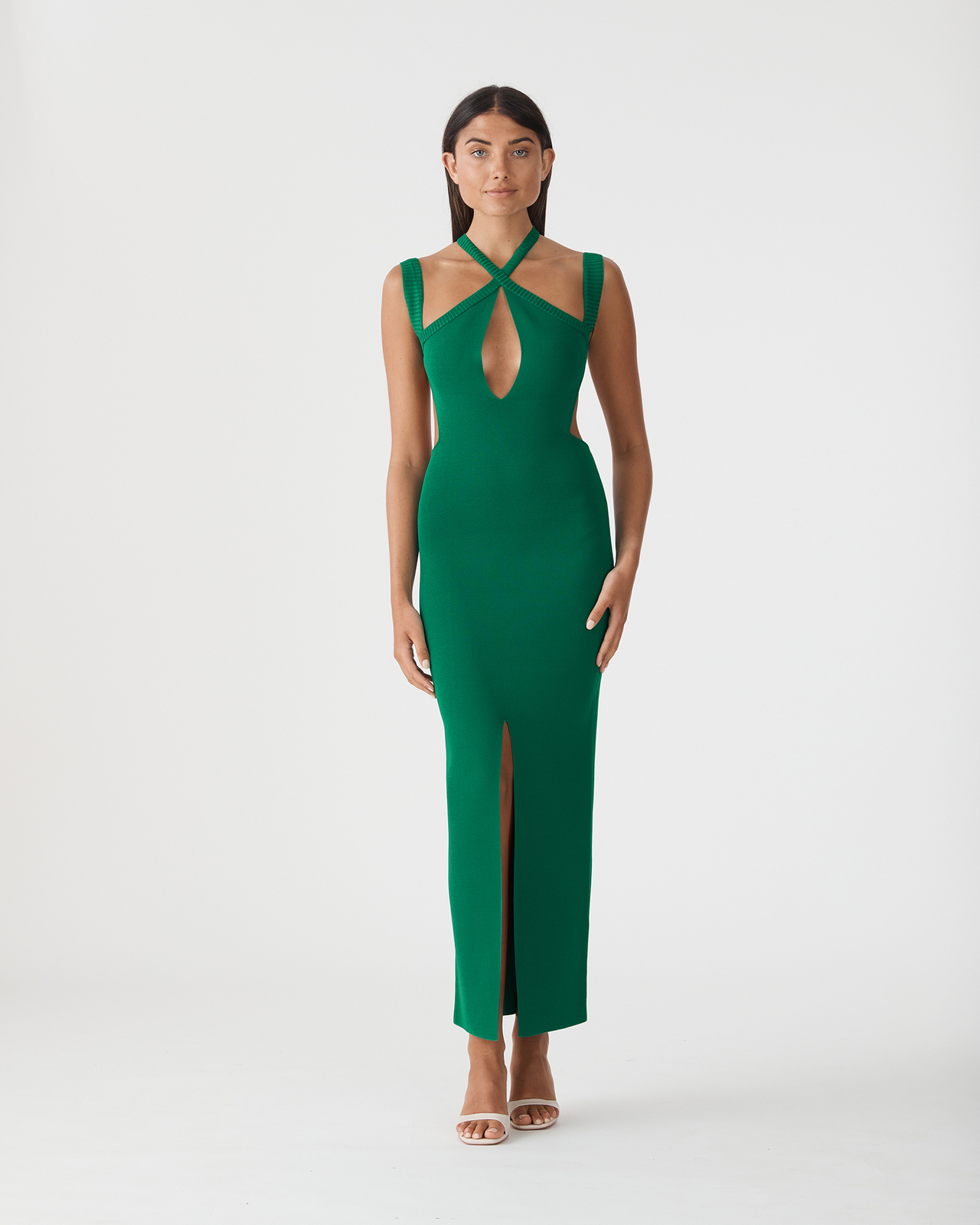 san sloane green dress Zita Midi Dress