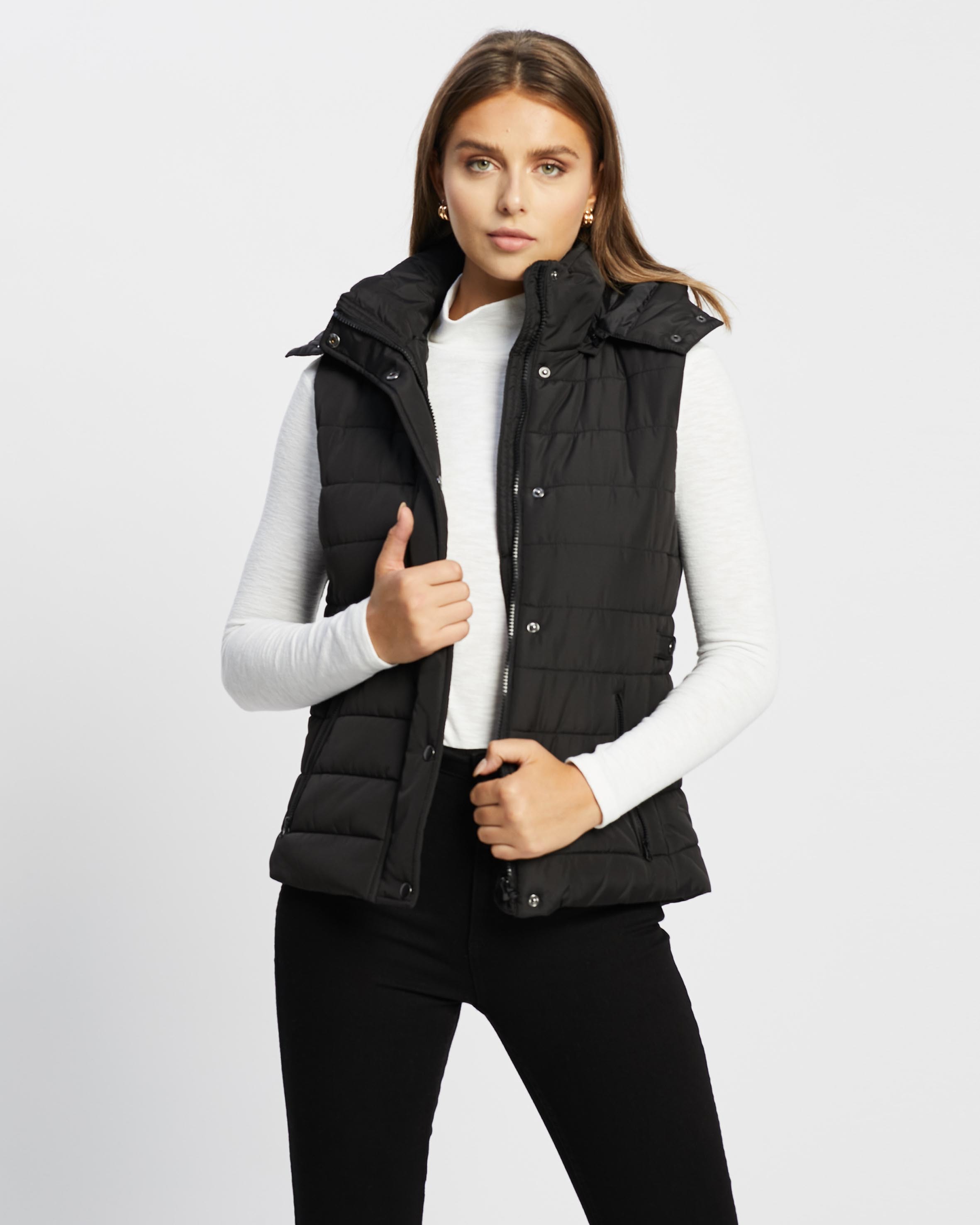 ジャケット・アウター reversible short vest Eddie Bauer Women's Packable Quilted Vest | Product | SanMar