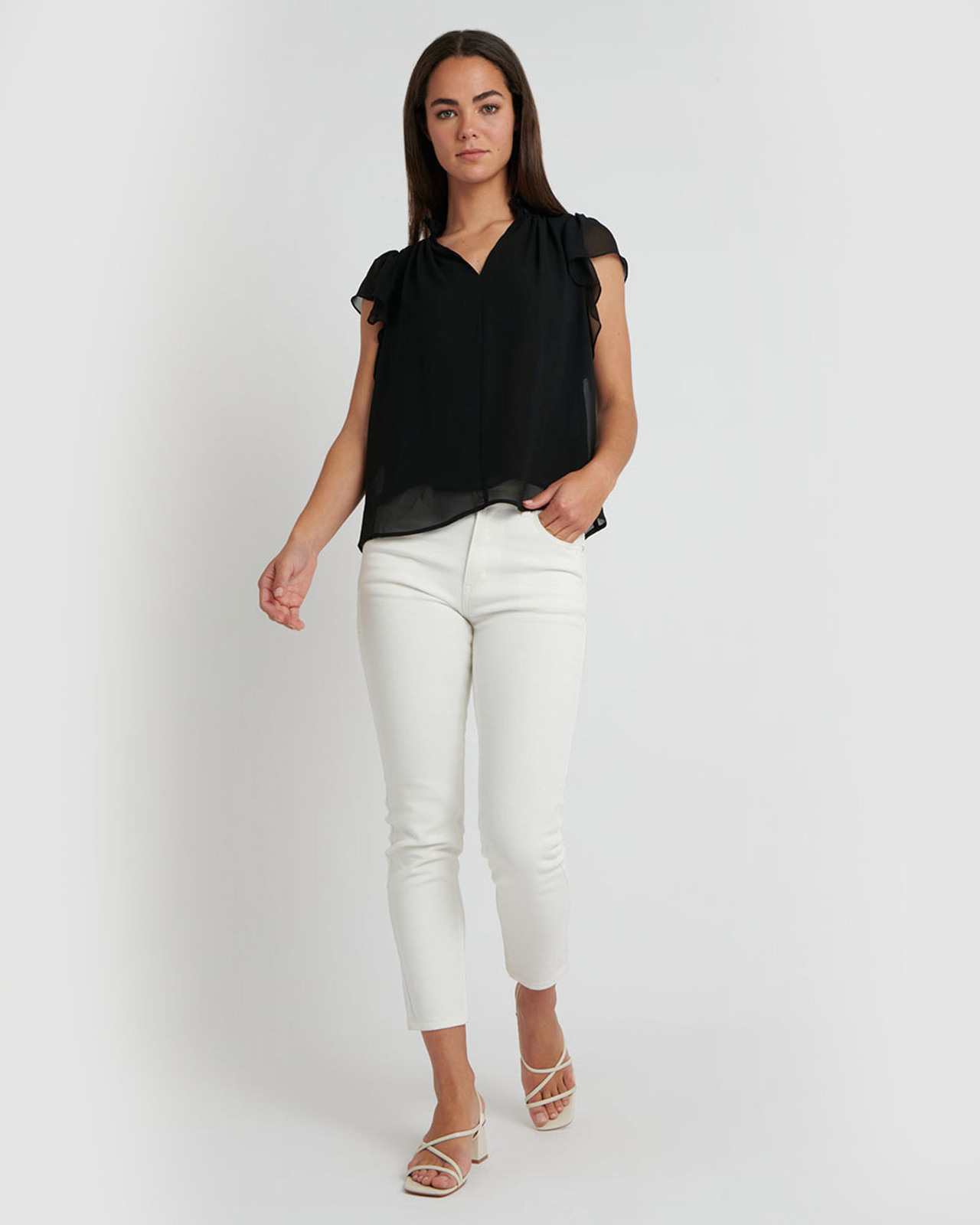 Aeris Shirred Neck Top